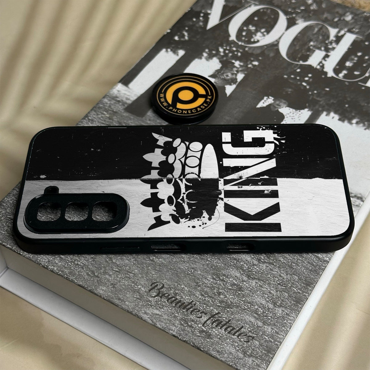 Infinix Hot 70 - King Design 7 - Premium Metal Printed Soft Bumper Shock Proof Case