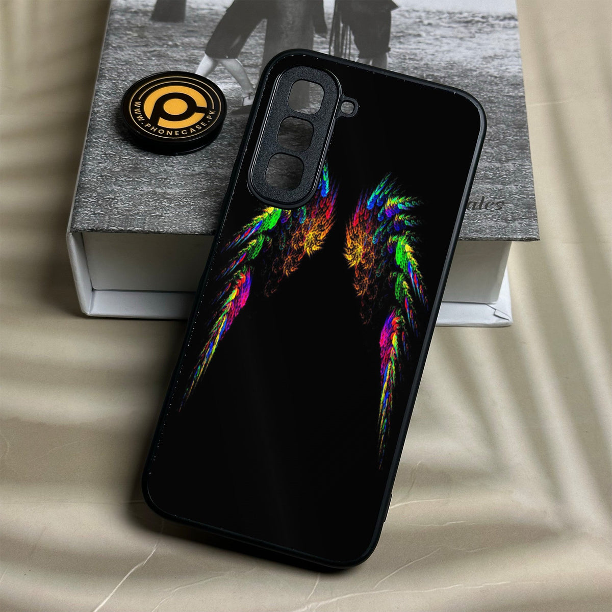 Infinix Hot 70 - Angel Wings Design 10 - Premium Metal Printed Soft Bumper Shock Proof Case