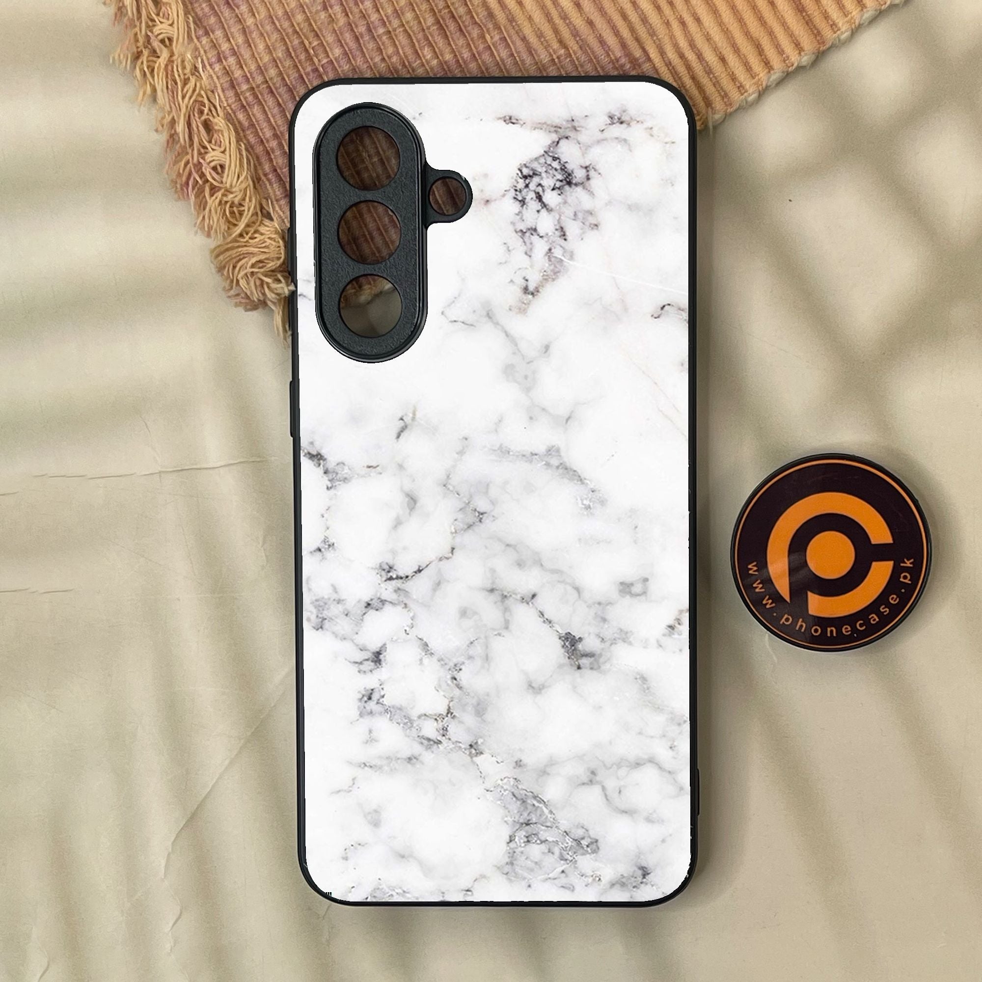 Samsung Galaxy A37 - White Design 10 - Premium Metal Printed Soft Bumper Shock Proof Case