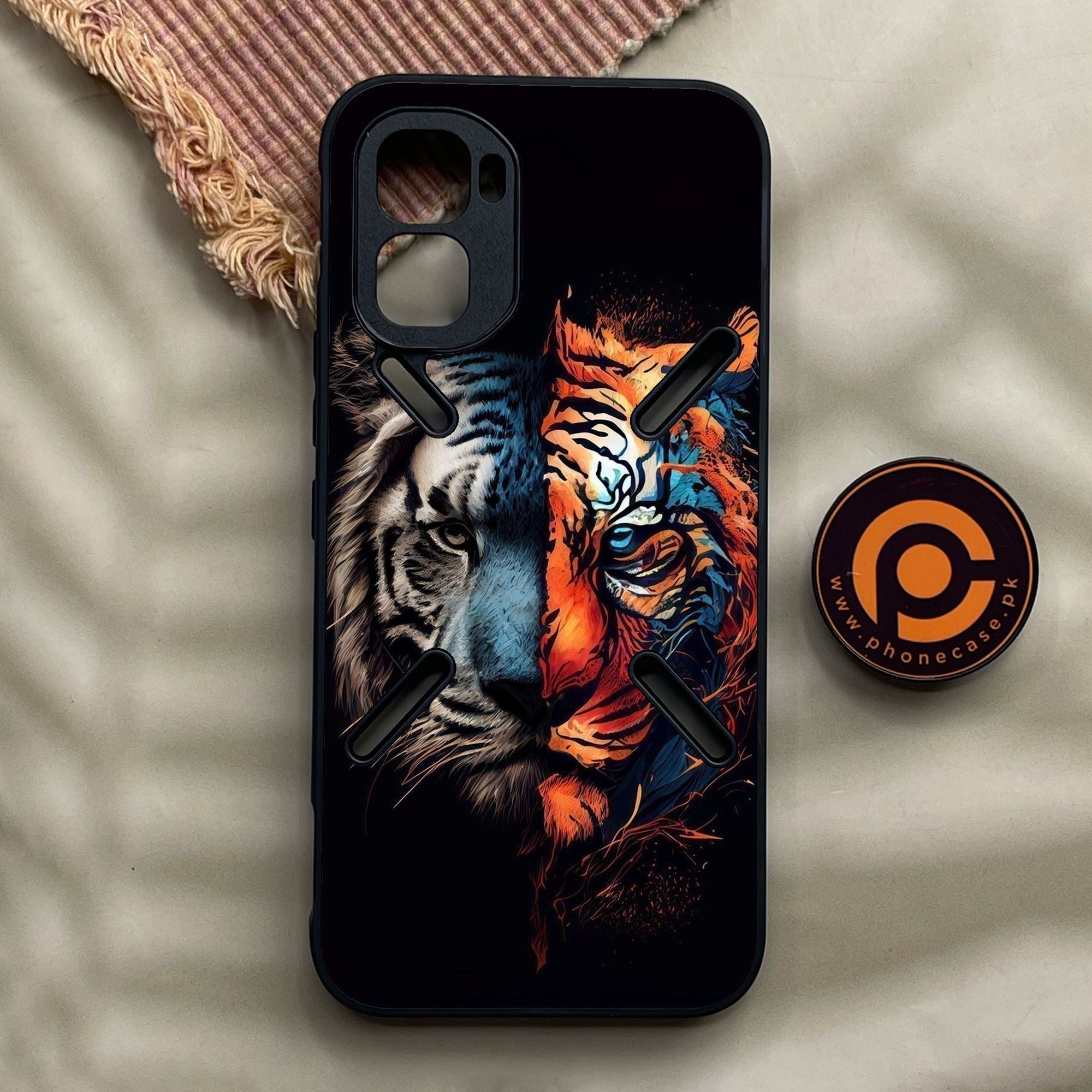 Infinix GT 50 Pro - Tiger 2.0 Design 1 - Premium Metal Printed Soft Bumper Shock Proof Case