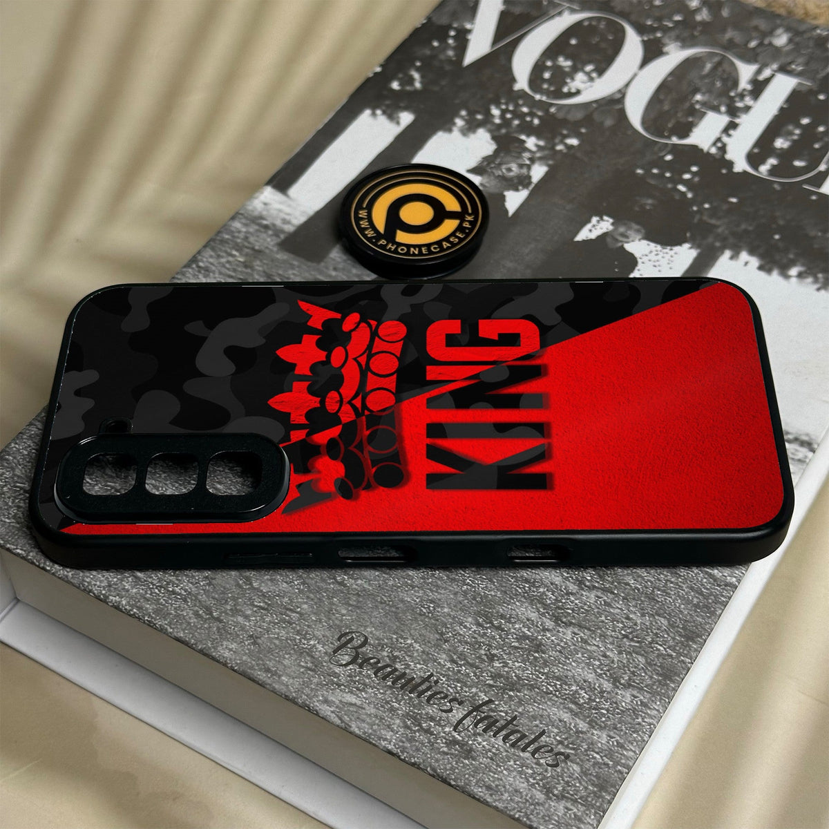 Infinix Hot 70 - King Design 6 - Premium Metal Printed Soft Bumper Shock Proof Case