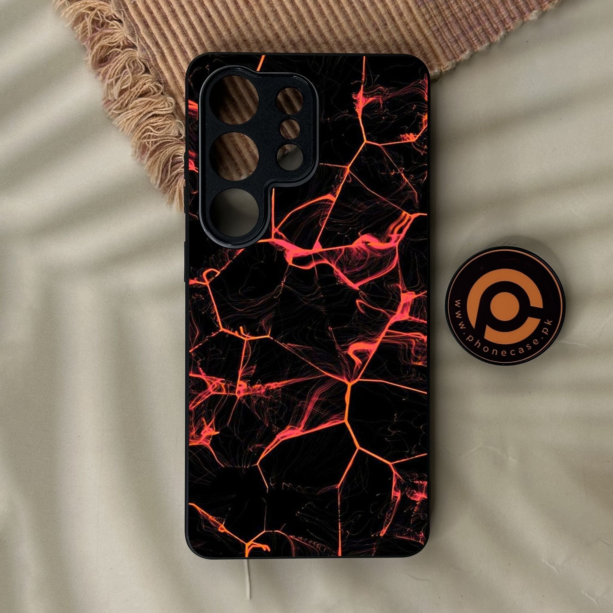 Galaxy S26 Ultra - Black Marble Design 8 - Premium Metal Printed Soft Bumper Shock Proof Case