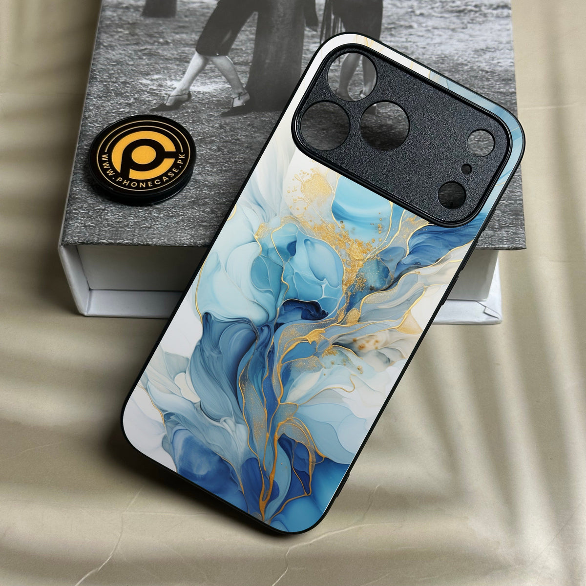Iphone 18 Pro Max - Liquid 2.0 Design 1 - Premium Metal Printed Soft Bumper Shock Proof Case