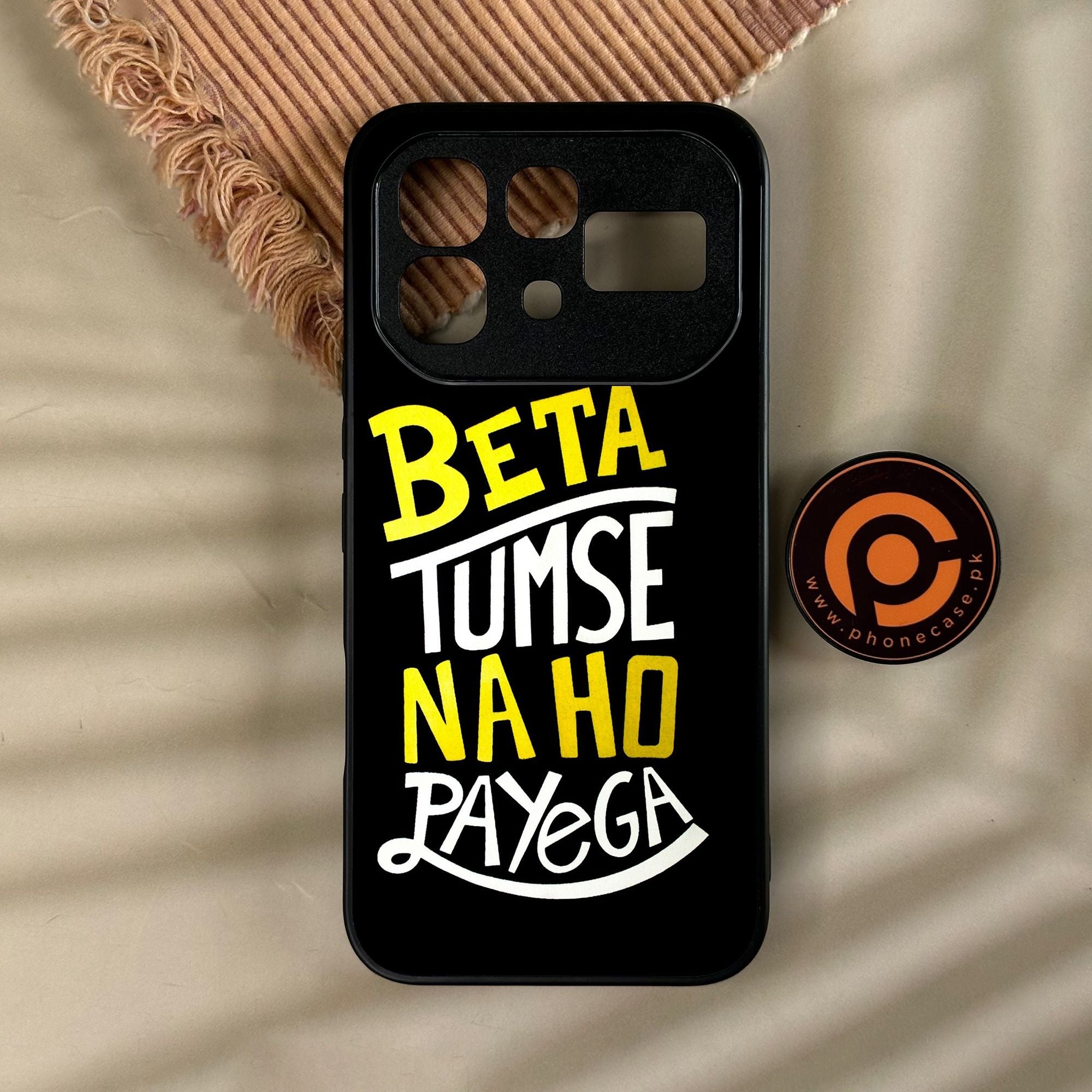 Infinix Note 60 Pro - Beta Tum Se Na Ho - Premium Metal Printed Soft Bumper Shock Proof Case