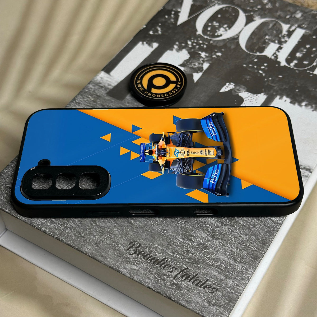 Infinix Hot 70 - Formula 1 Design 7 - Premium Metal Printed Soft Bumper Shock Proof Case