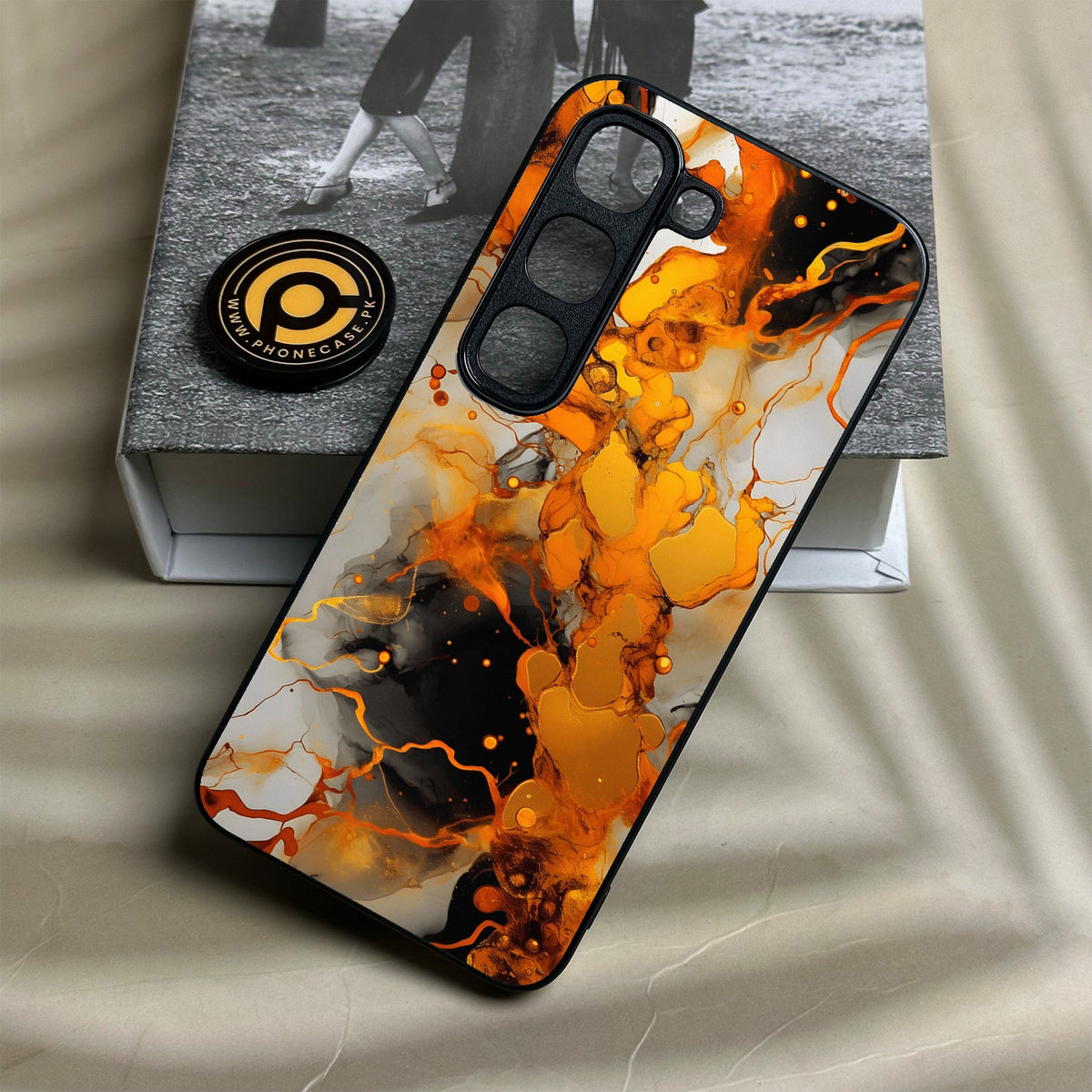 Infinix Hot 70 Pro - Liquid Marble Design 2 - Premium Metal Printed Soft Bumper Shock Proof Case