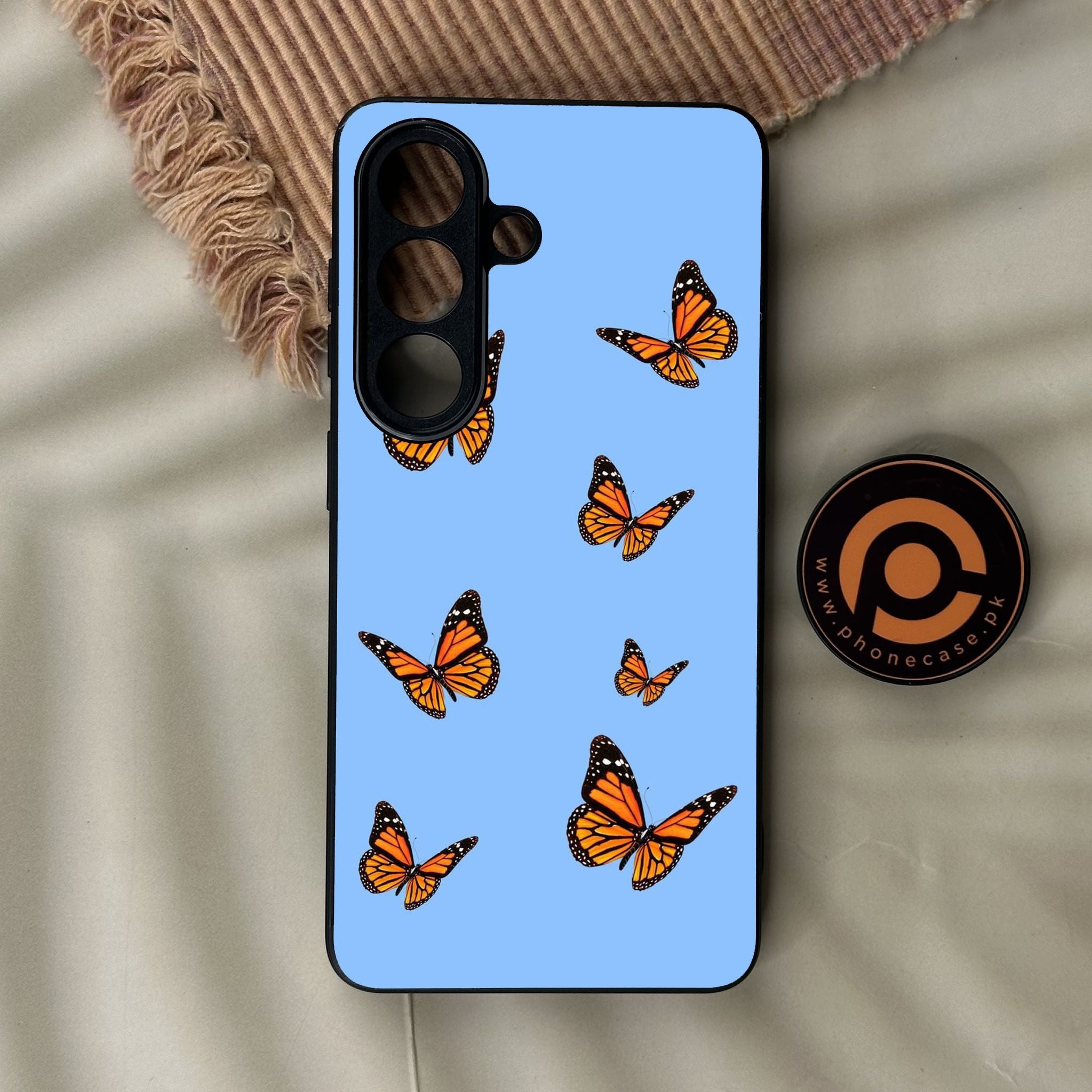 Galaxy S26 - Butterflies Design 3 - Premium Metal Printed Soft Bumper Shock Proof Case