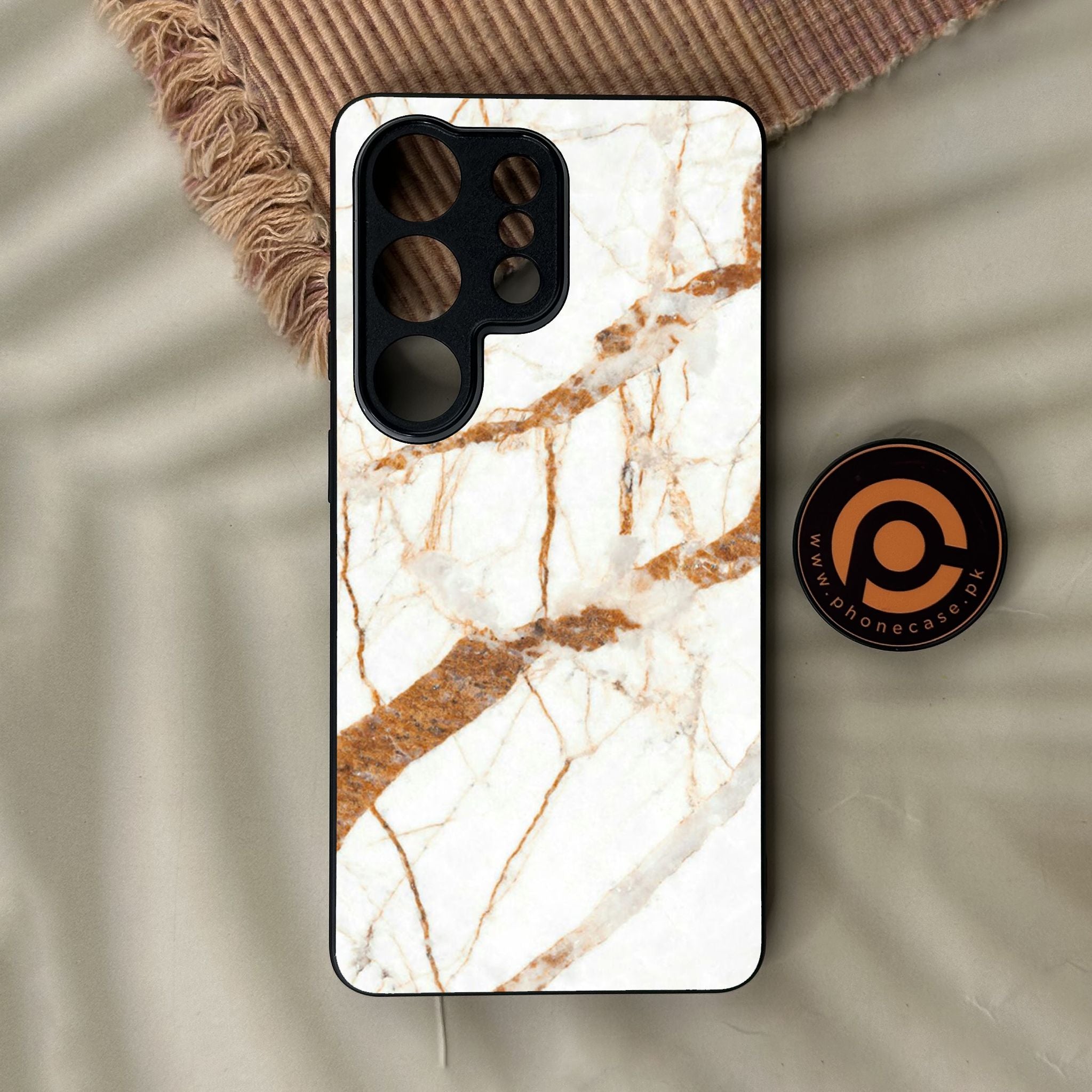 Galaxy S26 Ultra - White Design 4 - Premium Metal Printed Soft Bumper Shock Proof Case