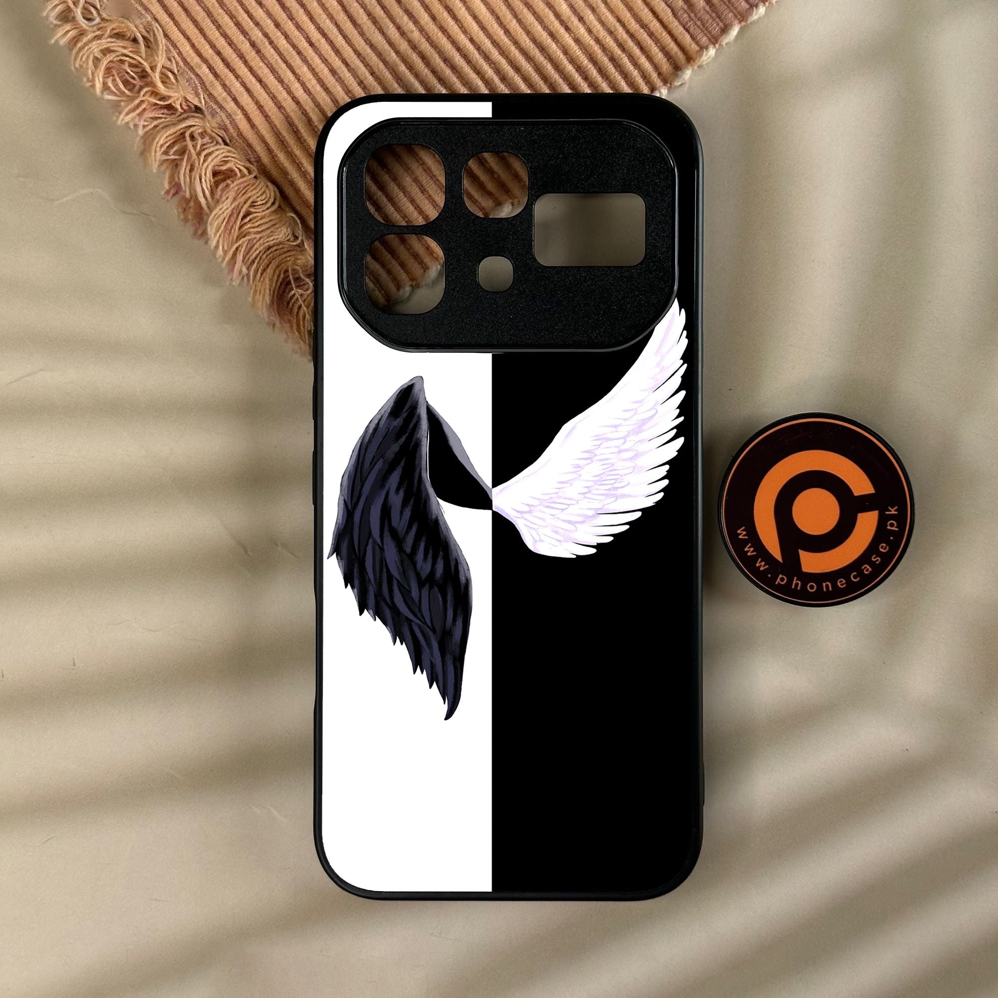 Infinix Note 60 - Angel 2.0 Design 5 - Premium Metal Printed Soft Bumper Shock Proof Case