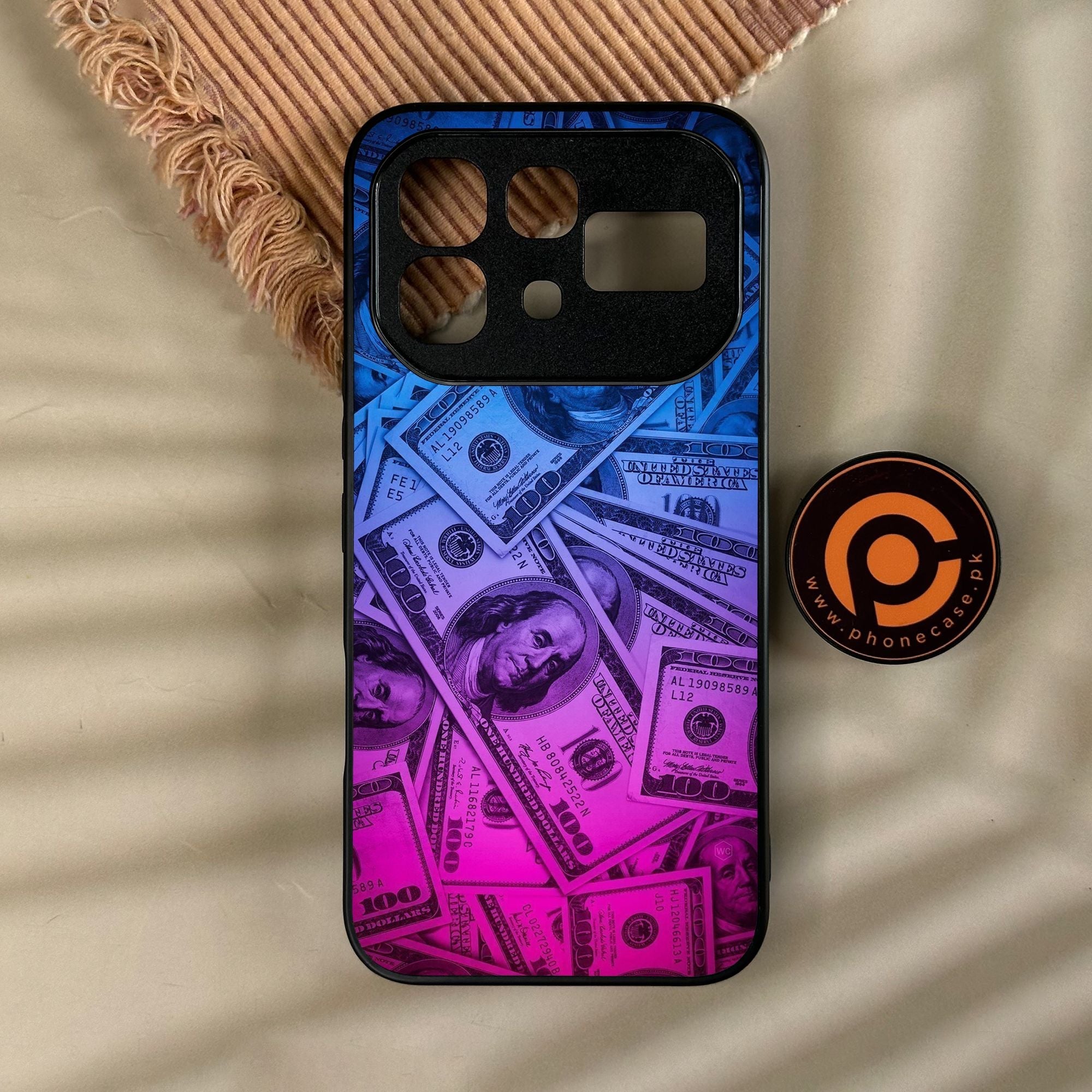 Infinix Note 60 - Dollar Design 3 - Premium Metal Printed Soft Bumper Shock Proof Case