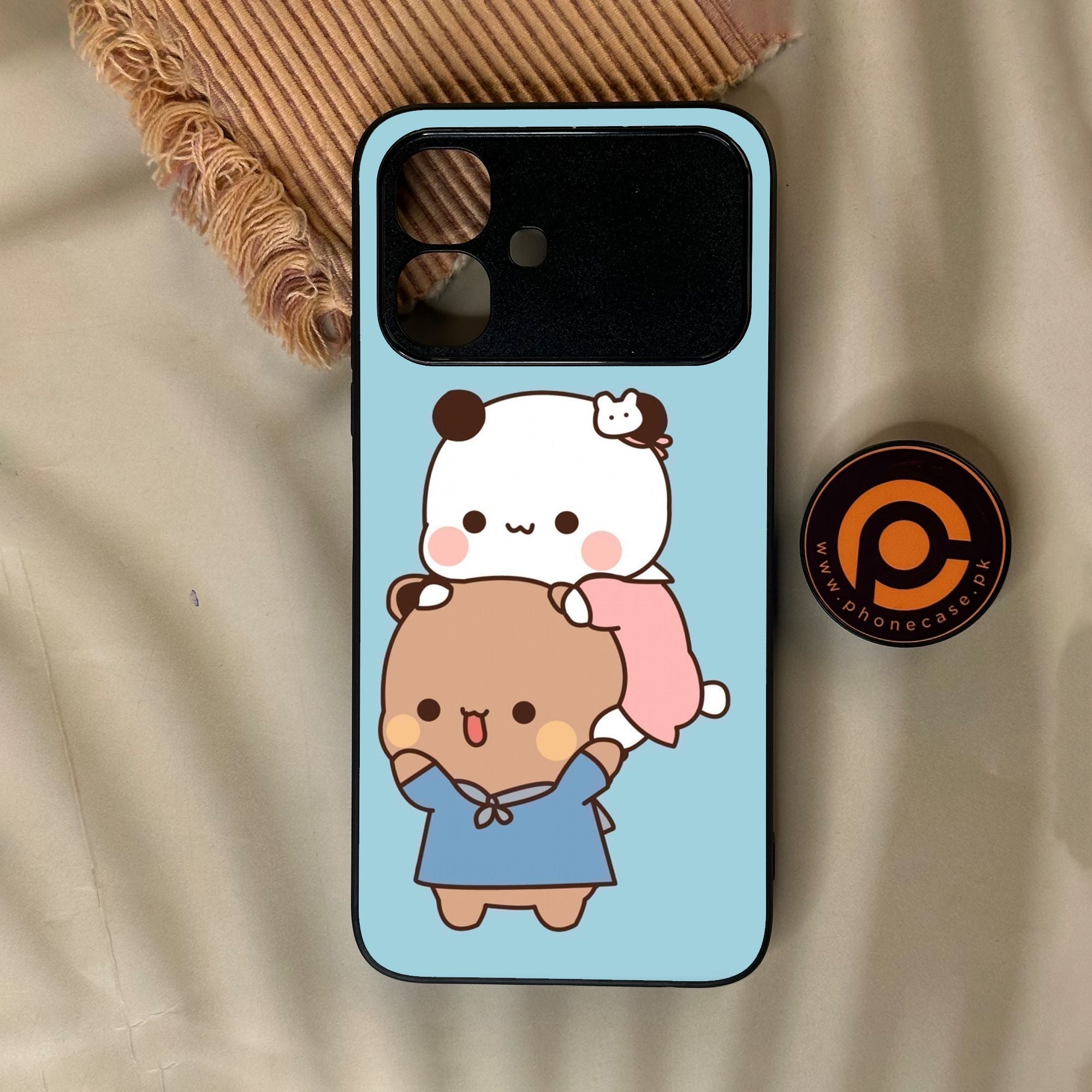 Infinix Smart 20 - Cute Bubu Dudu Design 5 - Premium Metal Printed Soft Bumper Shock Proof Case