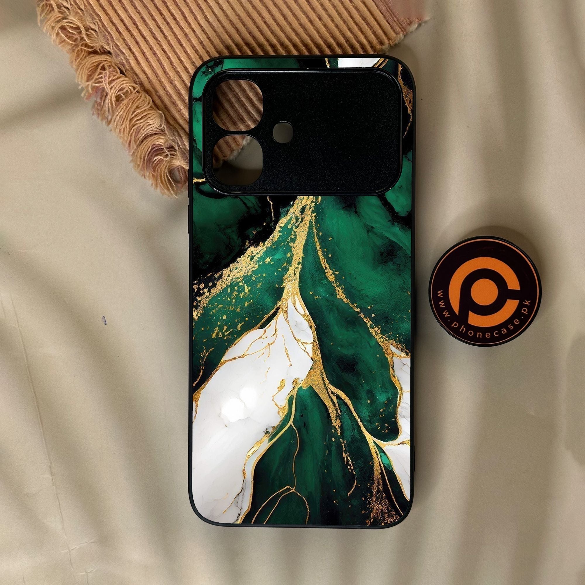 Infinix Smart 20 - Liquid Marble Design 7 - Premium Metal Printed Soft Bumper Shock Proof Case