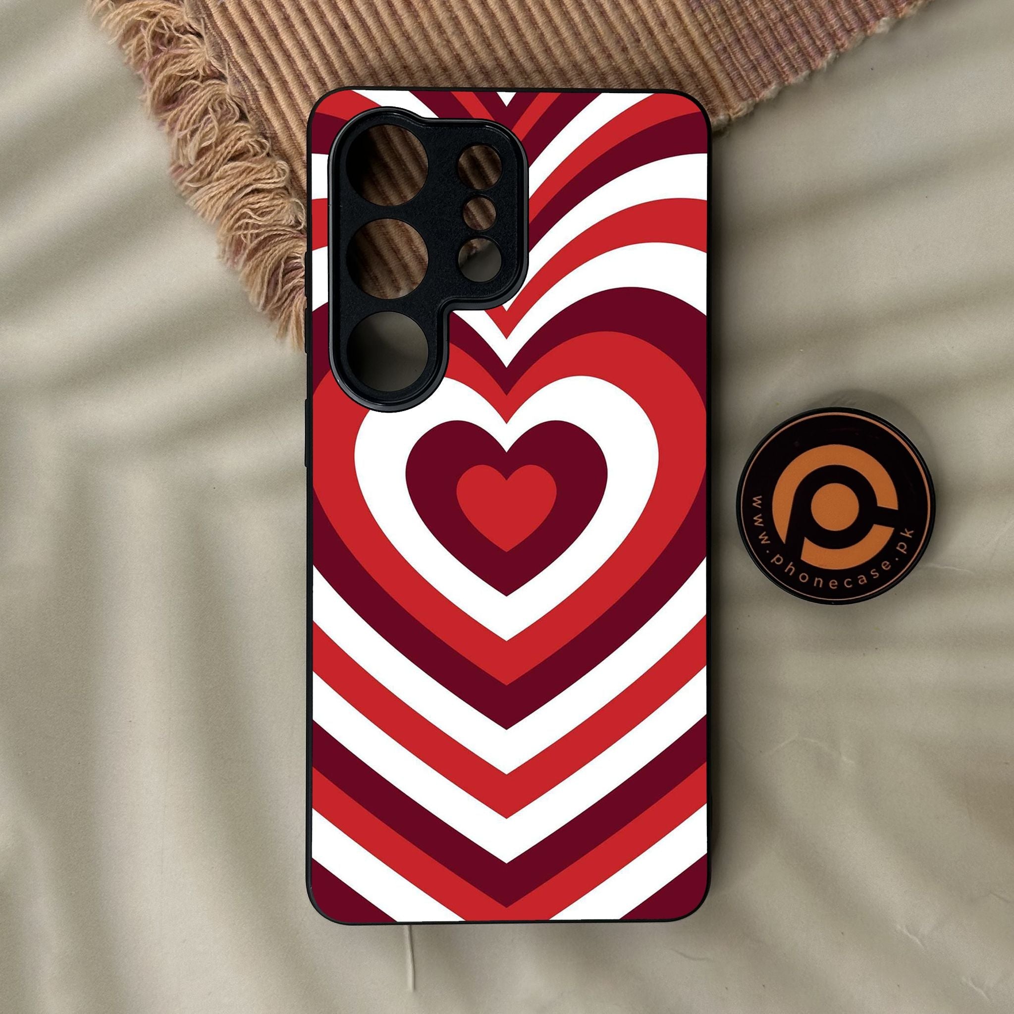 Galaxy S26 Ultra - Heartbeat Design 5 - Premium Metal Printed Soft Bumper Shock Proof Case