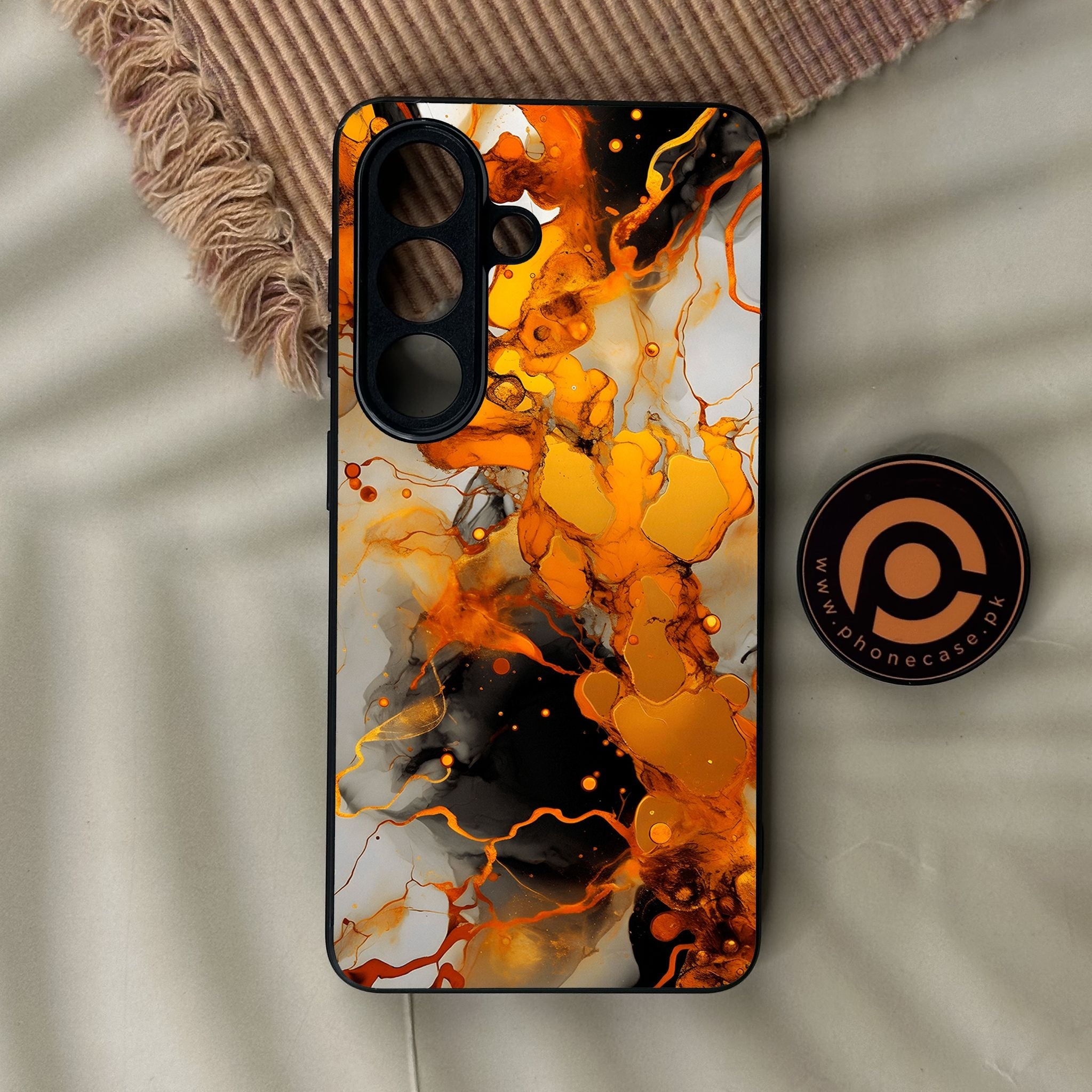 Galaxy S26 - Liquid Marble Design 2 - Premium Metal Printed Soft Bumper Shock Proof Case