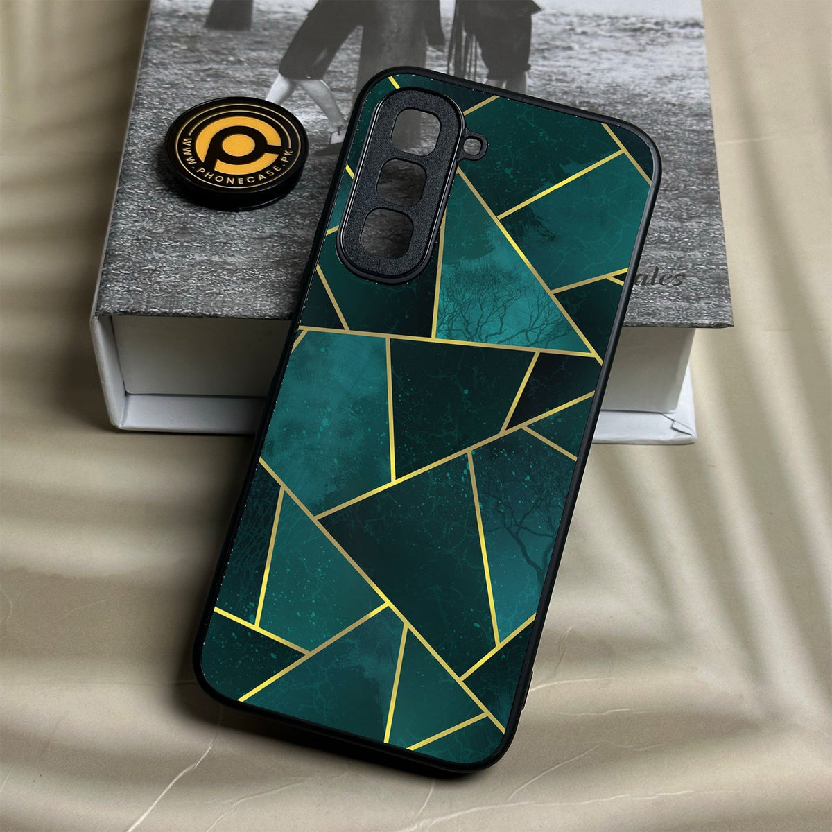 Infinix Hot 70 - Geometric Design 1 - Premium Metal Printed Soft Bumper Shock Proof Case