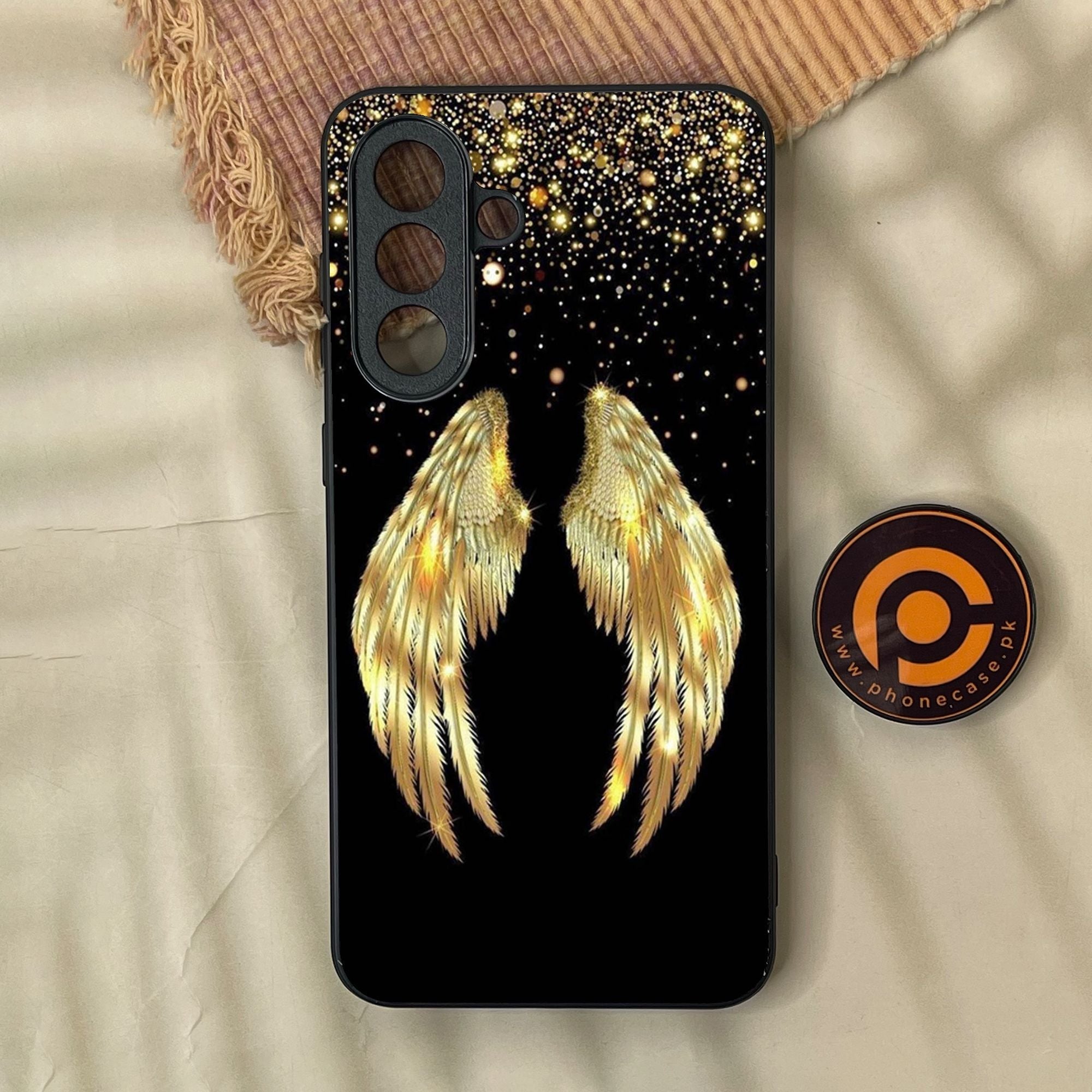 Samsung Galaxy A57 - Angel Wings Design 1 - Premium Metal Printed Soft Bumper Shock Proof Case