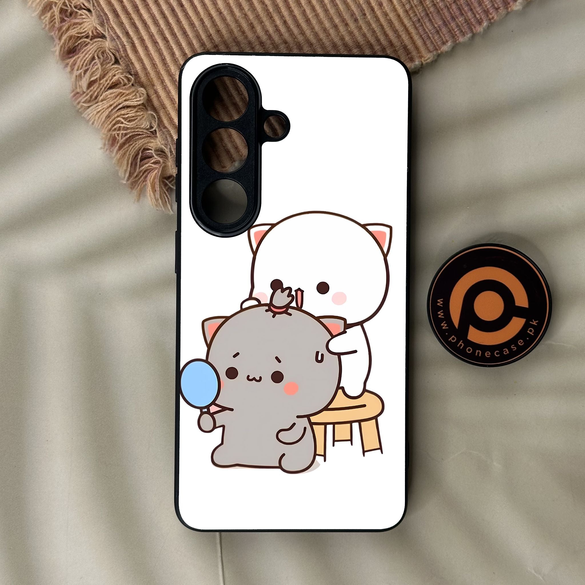 Galaxy S26 - Cute Bubu Dudu Design 7 - Premium Metal Printed Soft Bumper Shock Proof Case