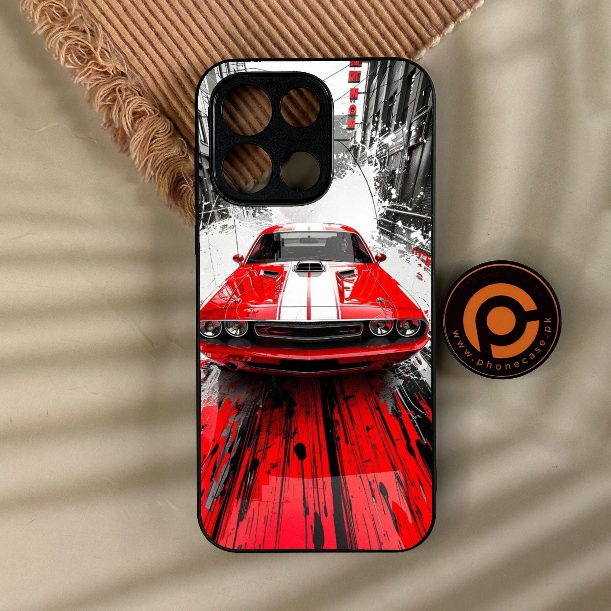 OnePlus Turbo 6 - Red Muscle Car Thrill - Premium Metal Printed Soft Bumper Shock Proof Case