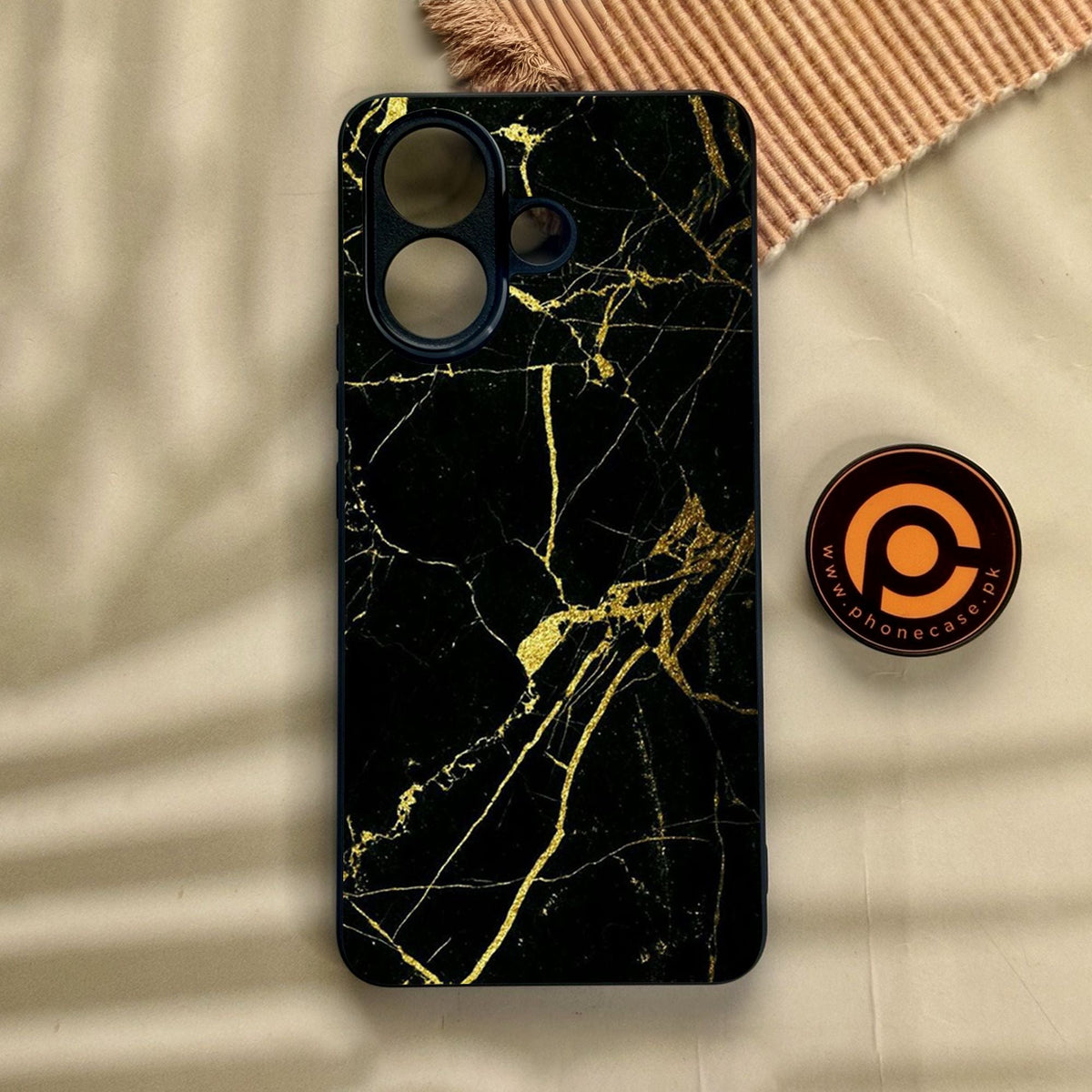 Vivo V60 Lite  - Black Marble Design 3 - Premium Metal Printed Soft Bumper Shock Proof Case