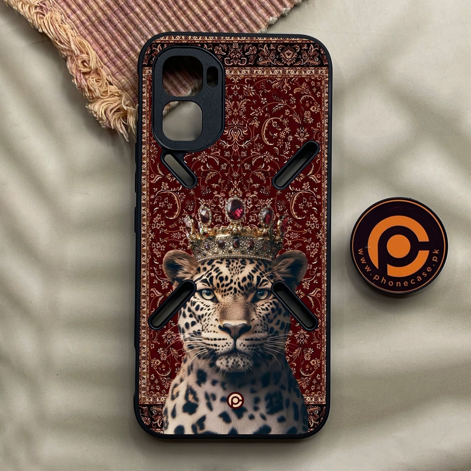 Infinix GT 50 Pro - Leopard - Premium Metal Printed Soft Bumper Shock Proof Case