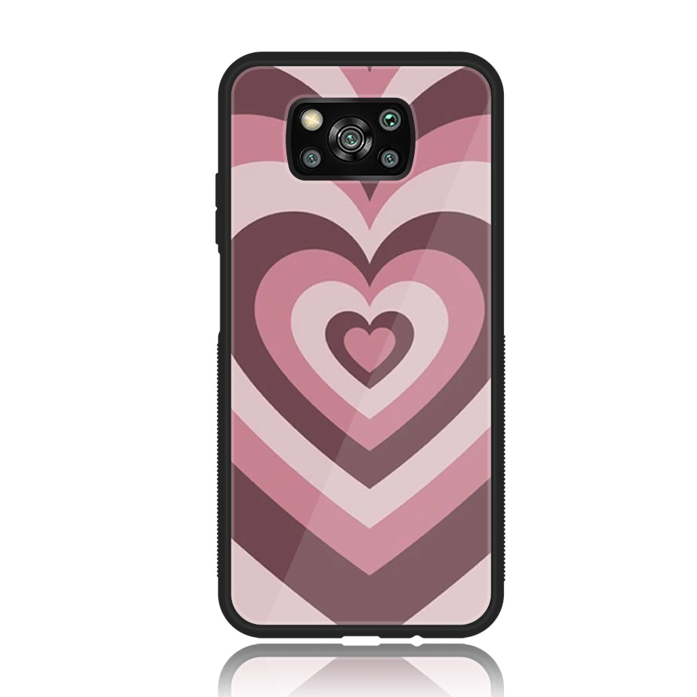 Xiaomi Poco X3 - Heart Series - Premium Printed Glass soft Bumper shock Proof Case