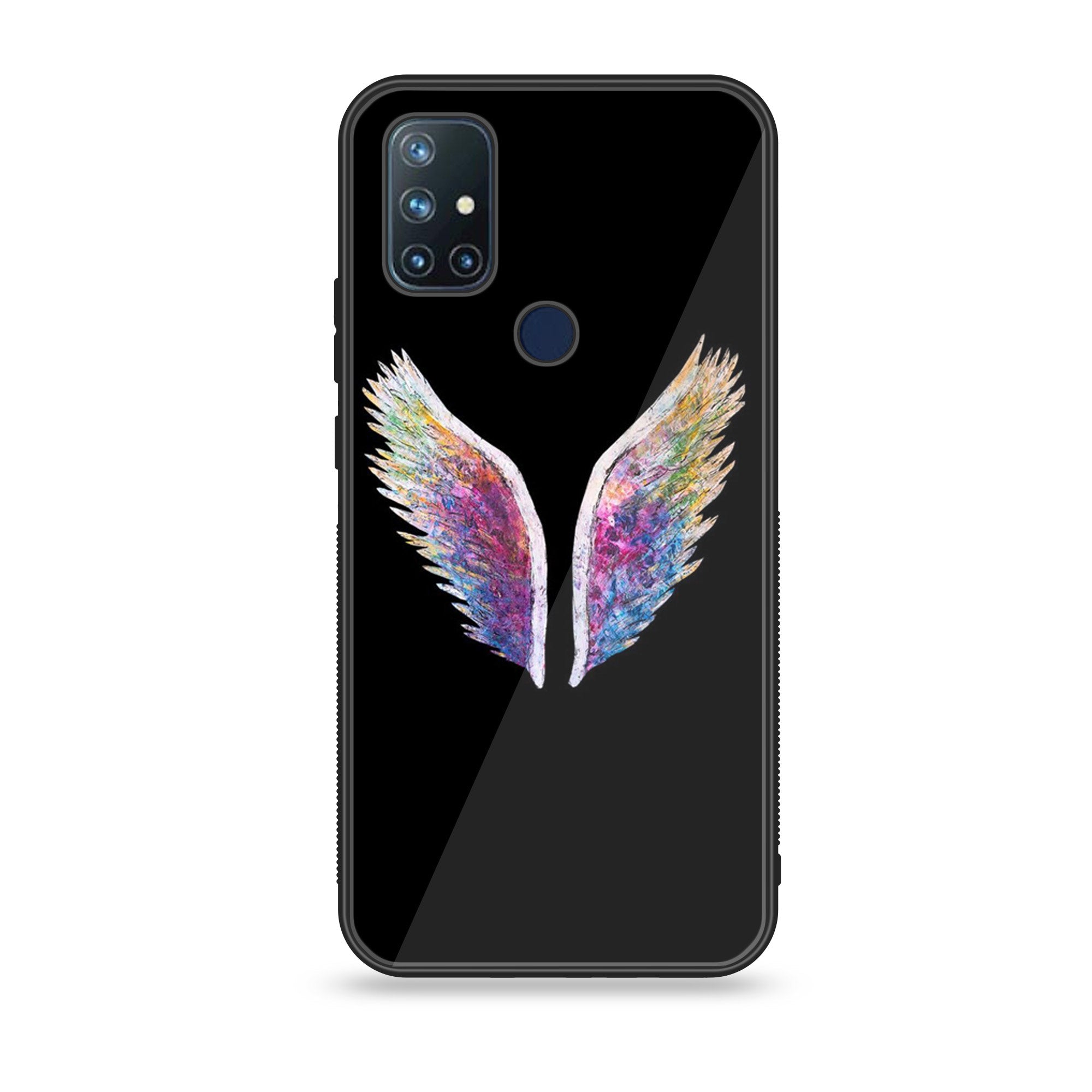 OnePlus Nord N10- Angel Wings Series - Premium Printed Glass soft Bumper shock Proof Case
