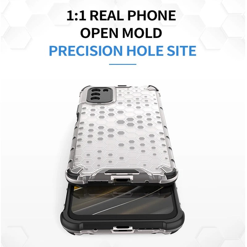 Vivo Y02s Airbag Shockproof Hybrid Armor Honeycomb Transparent Cover