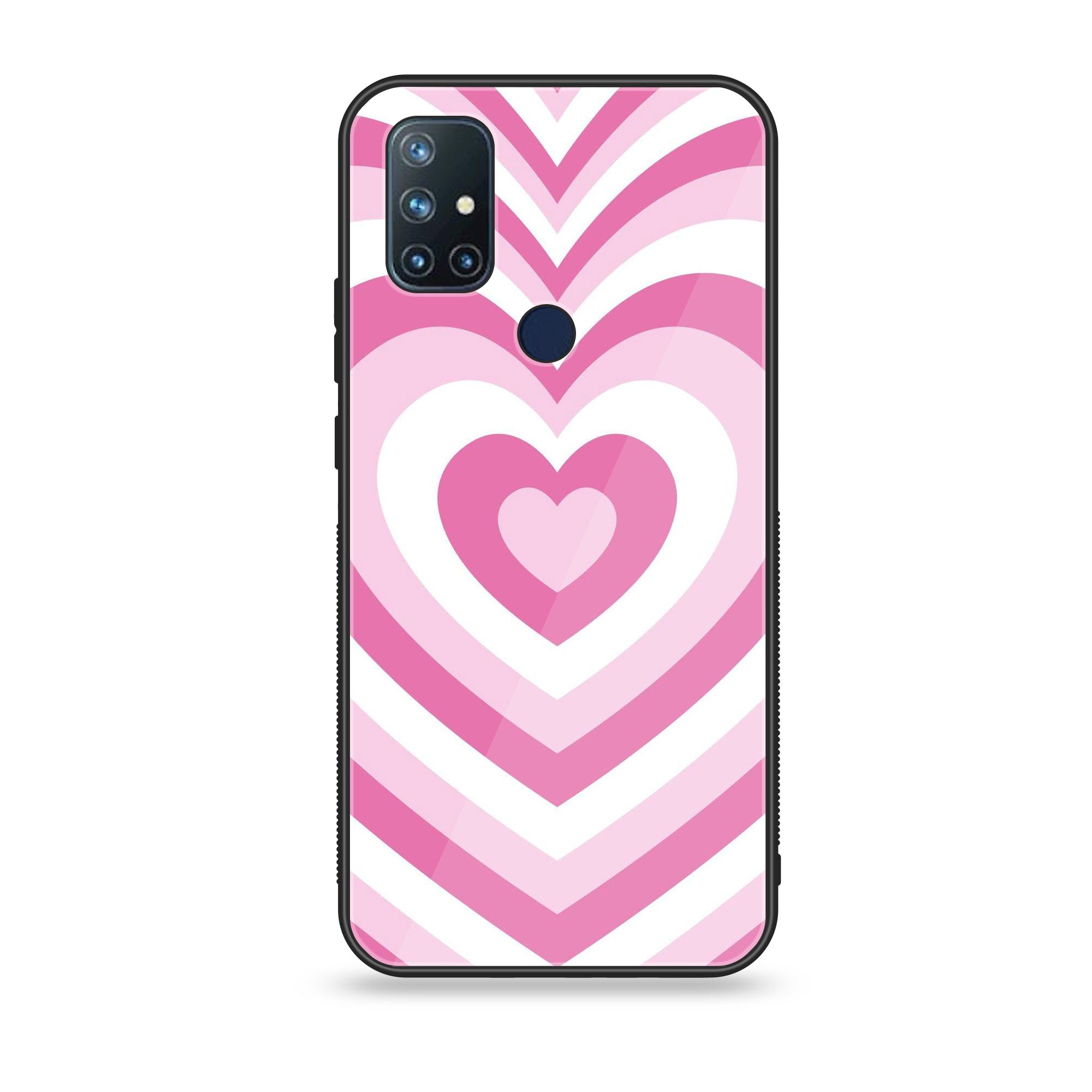 OnePlus Nord N10-Heart Beat Series - Premium Printed Glass soft Bumper shock Proof Case