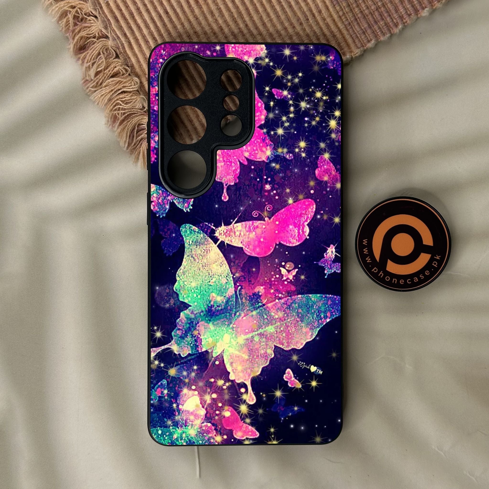 Galaxy S26 Ultra - Butterflies Design 9 - Premium Metal Printed Soft Bumper Shock Proof Case