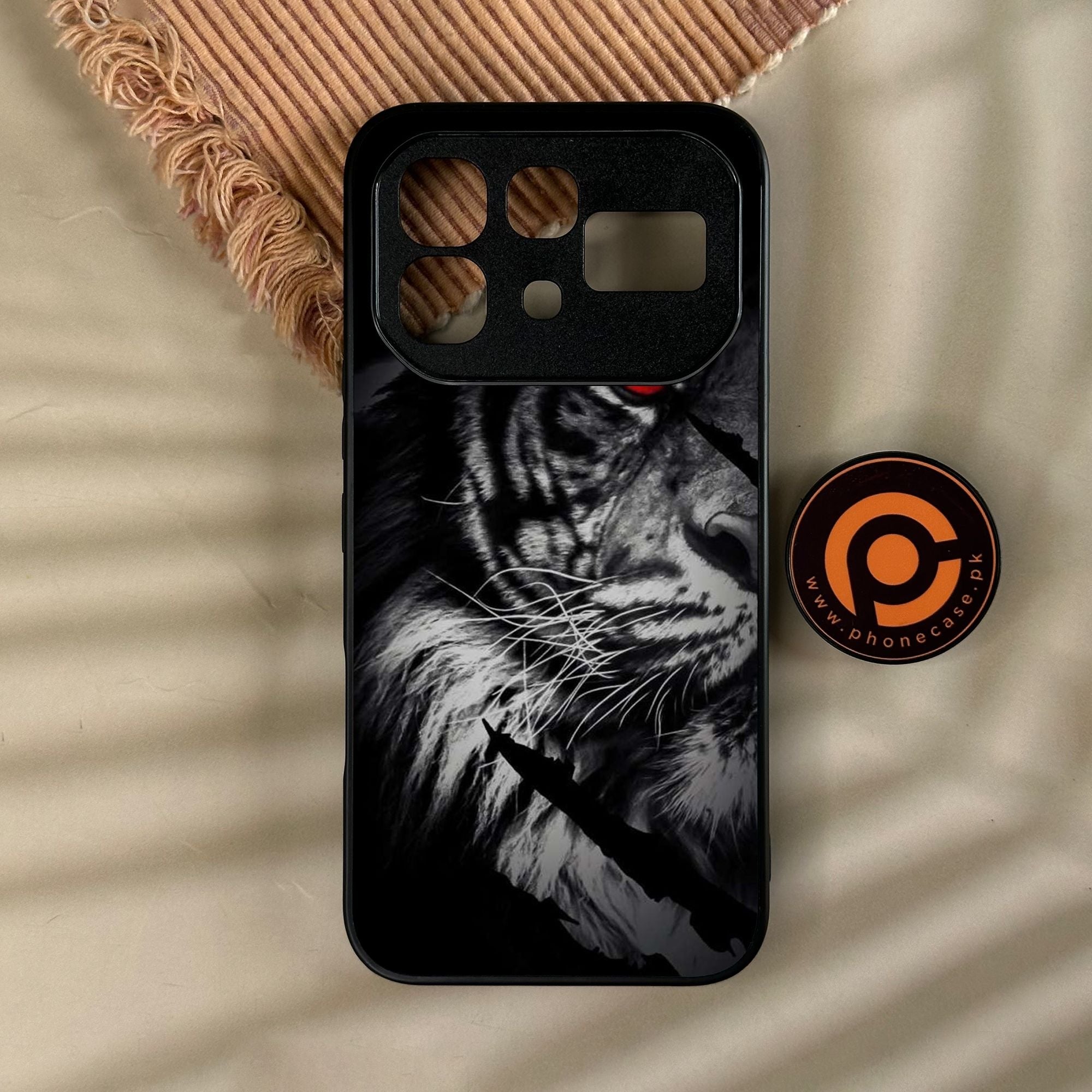 Infinix Note 60 Pro - Tiger Design 7 - Premium Metal Printed Soft Bumper Shock Proof Case