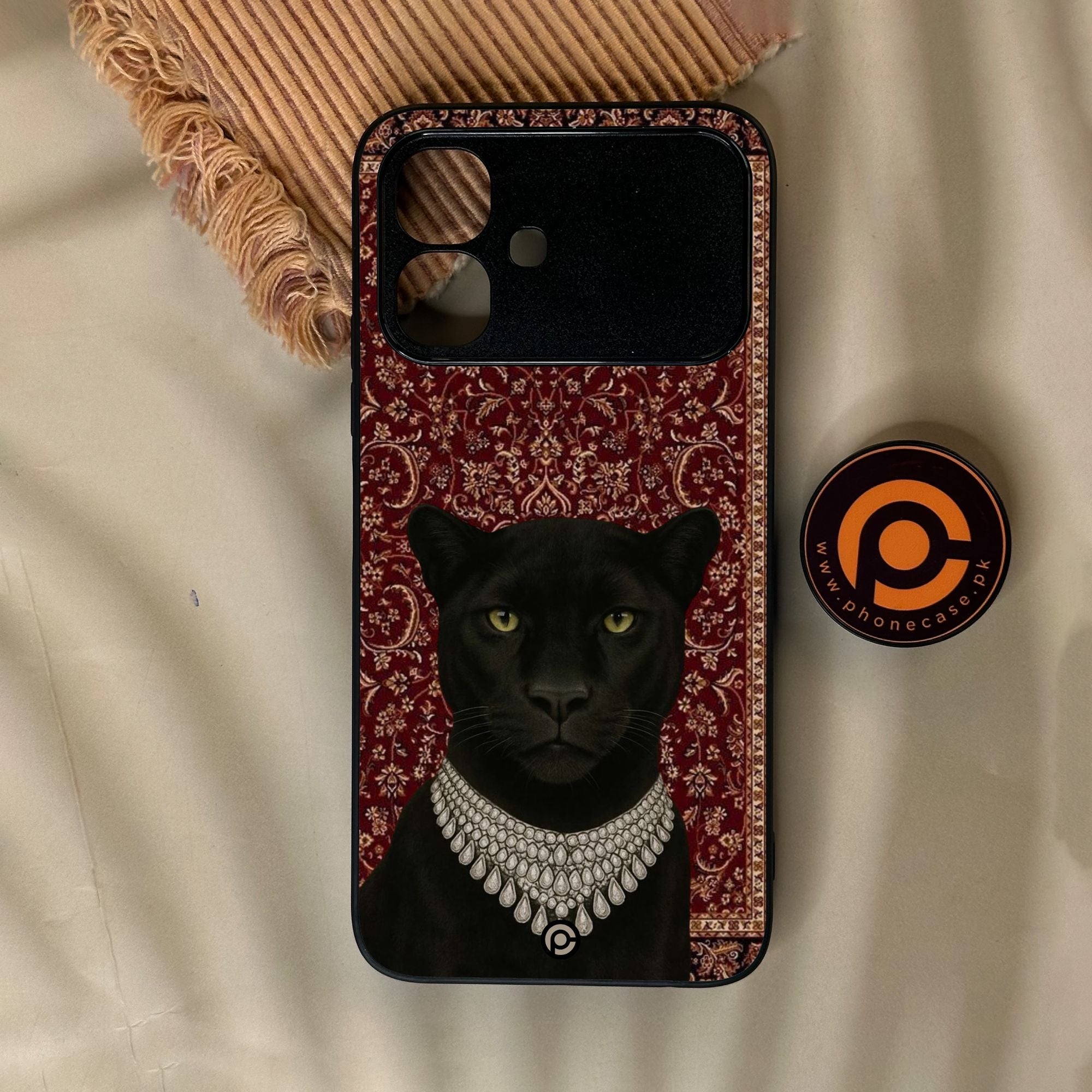 Infinix Smart 20 - Black Panther - Premium Metal Printed Soft Bumper Shock Proof Case