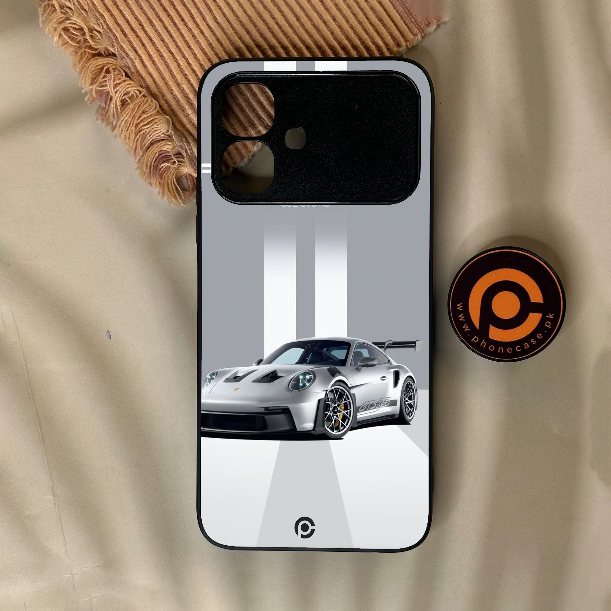 Infinix Smart 20 - Porsche Gt3 Rs Thrill - Premium Metal Printed Soft Bumper Shock Proof Case