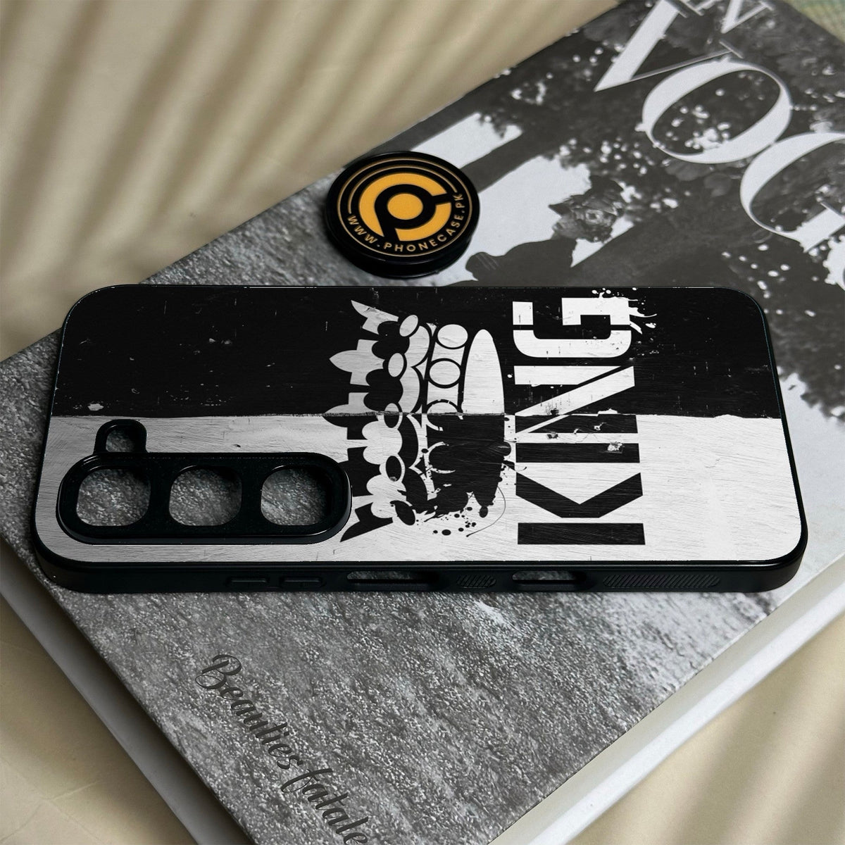 Infinix Hot 70 Pro - King Design 7 - Premium Metal Printed Soft Bumper Shock Proof Case