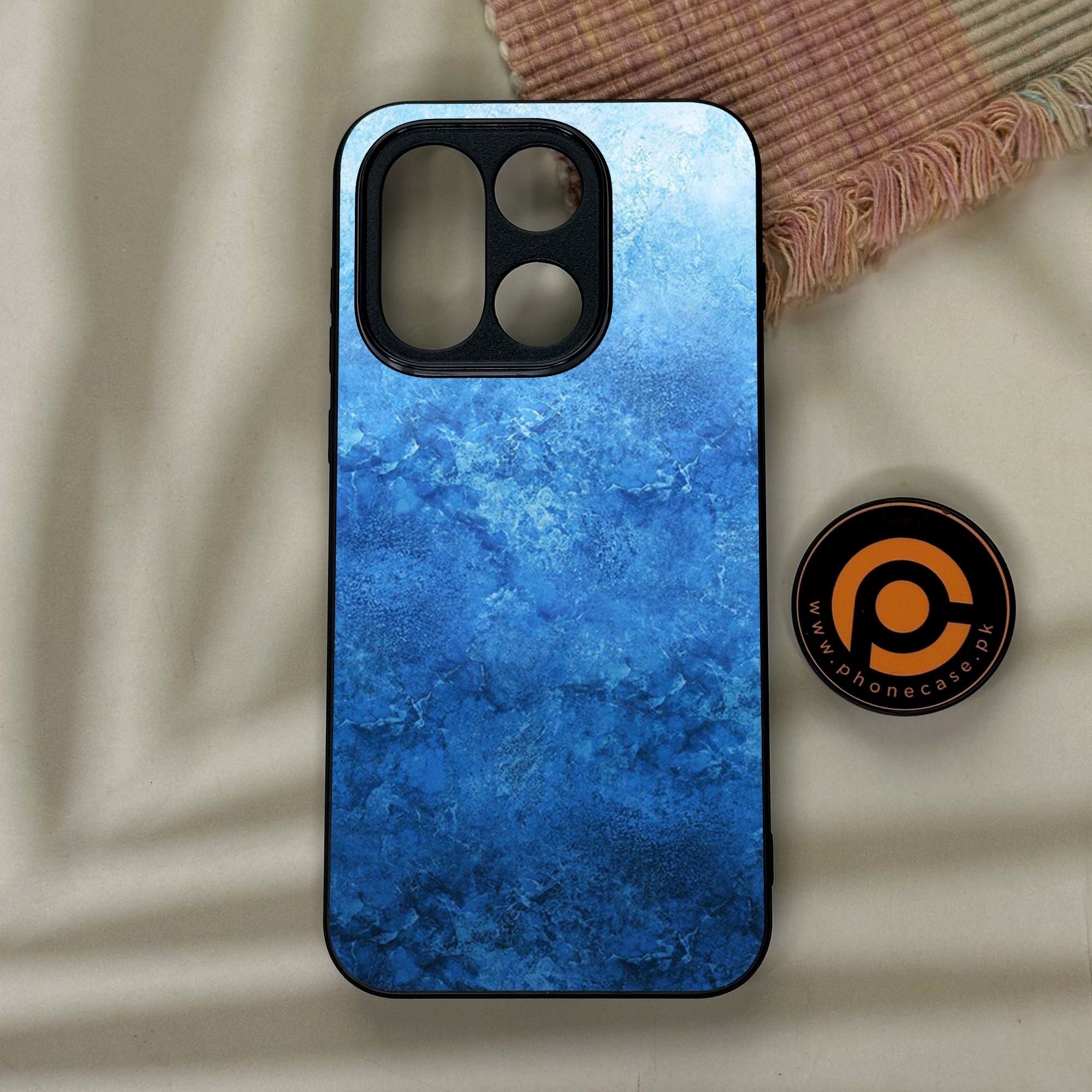 OnePlus 15 - Blue Marble Design 2 - Premium Metal Printed Soft Bumper Shock Proof Case