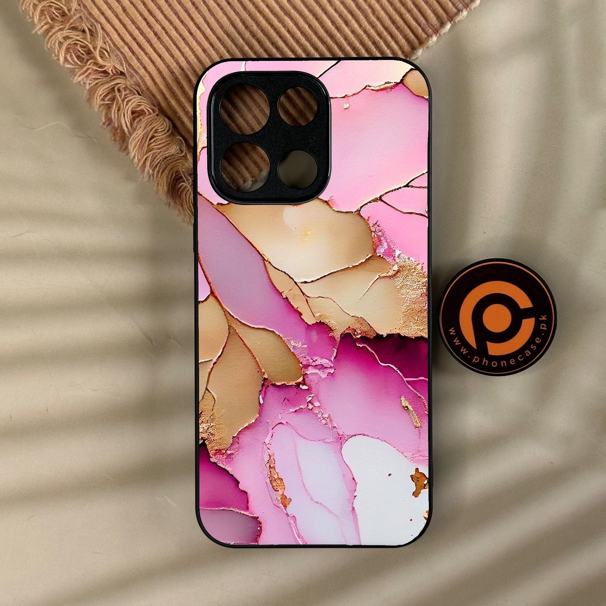 OnePlus Turbo 6 - Pink Marble 2.0 Design 4 - Premium Metal Printed Soft Bumper Shock Proof Case