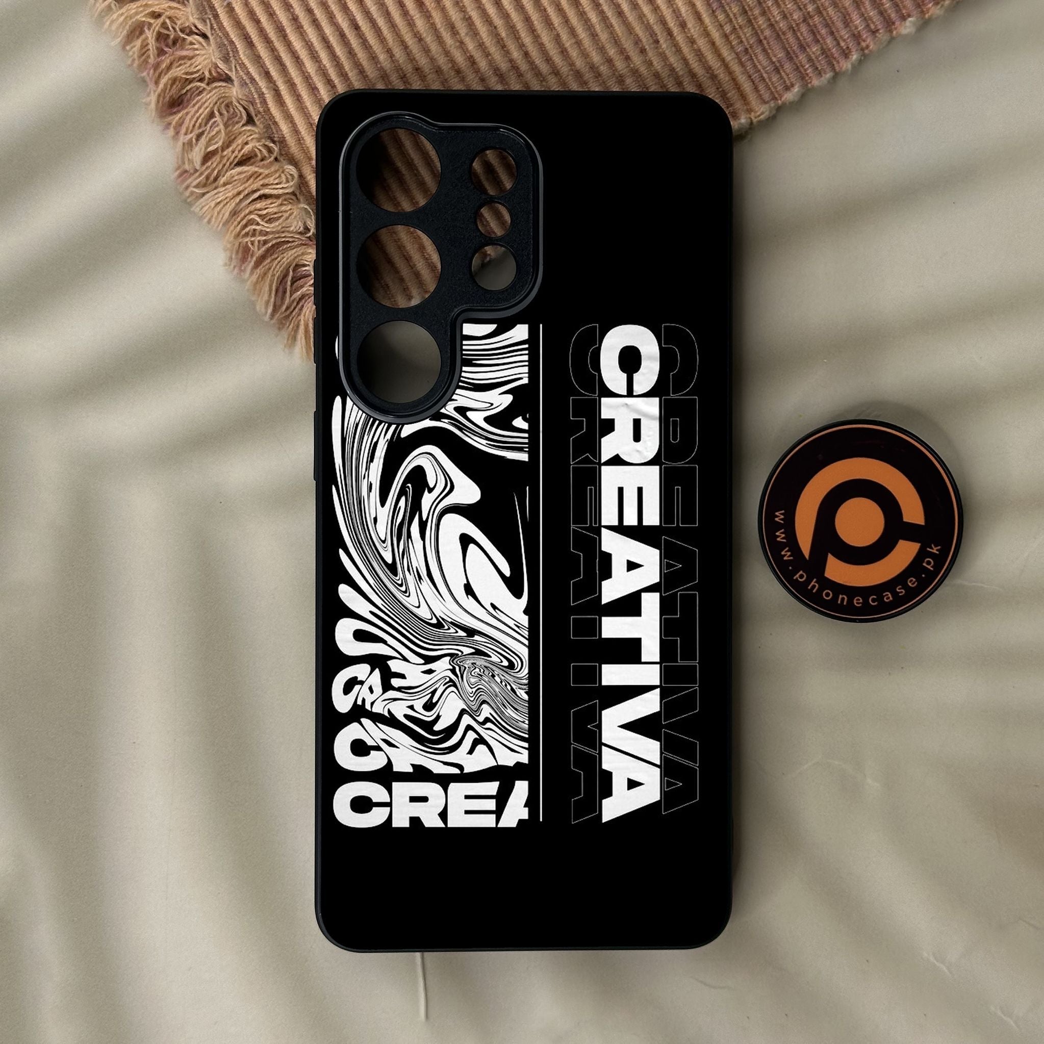 Galaxy S26 Ultra - Creative - Premium Metal Printed Soft Bumper Shock Proof Case