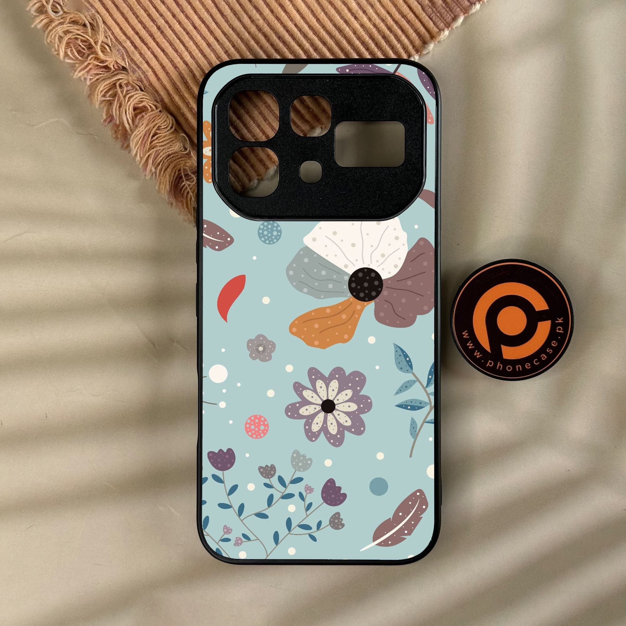 Infinix Note 60 Pro - Floral Series Design 5 - Premium Metal Printed Soft Bumper Shock Proof Case