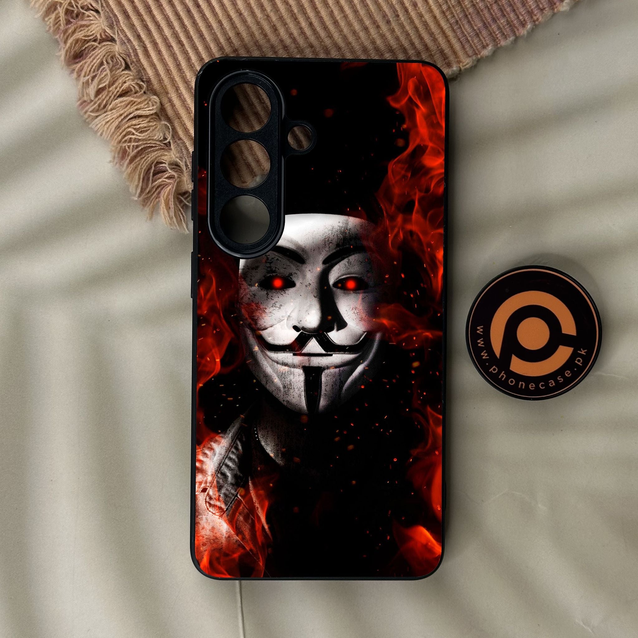 Galaxy S26 - Anonymous 2.0 Design 7 - Premium Metal Printed Soft Bumper Shock Proof Case