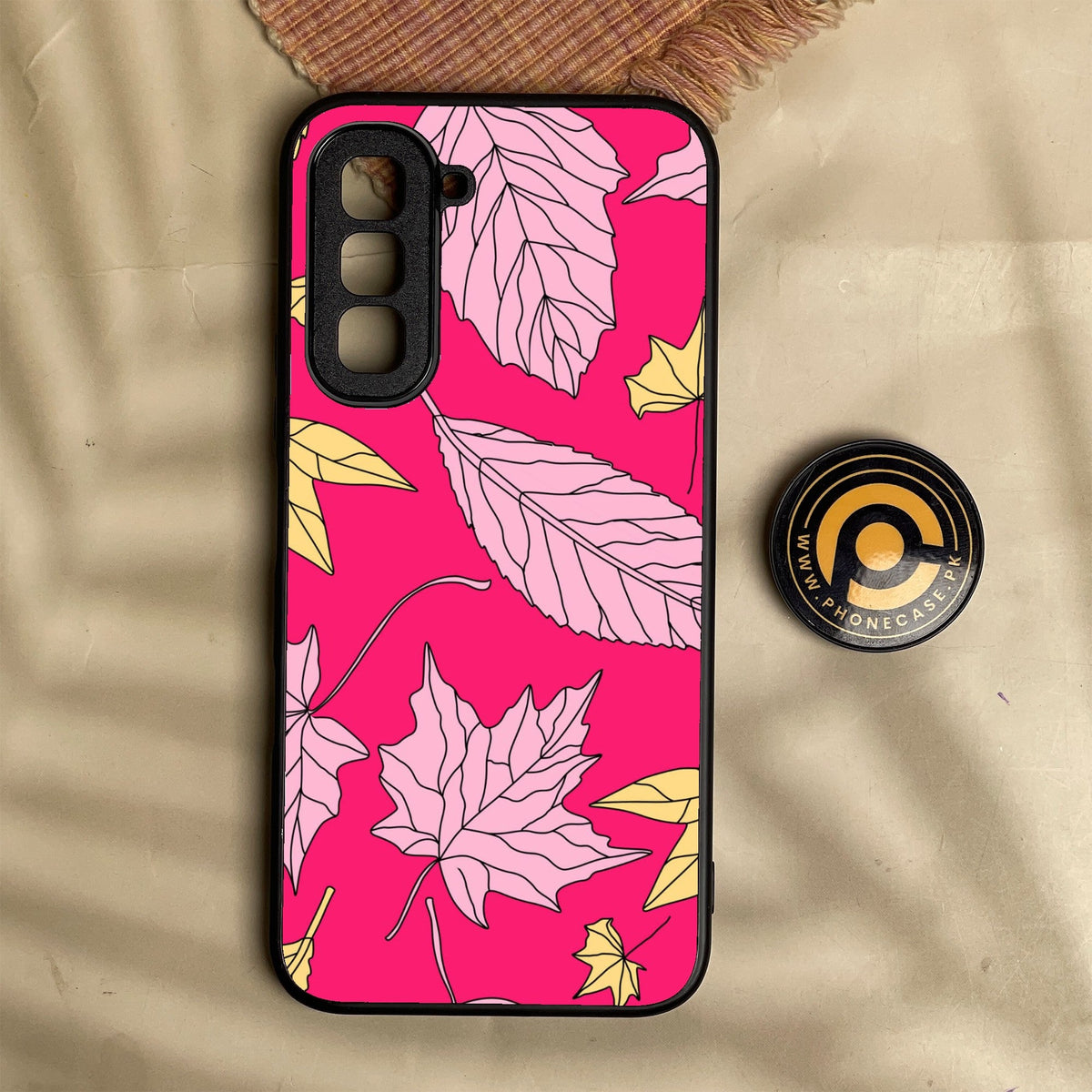 Infinix Hot 70 - Floral Series Design 6 - Premium Metal Printed Soft Bumper Shock Proof Case