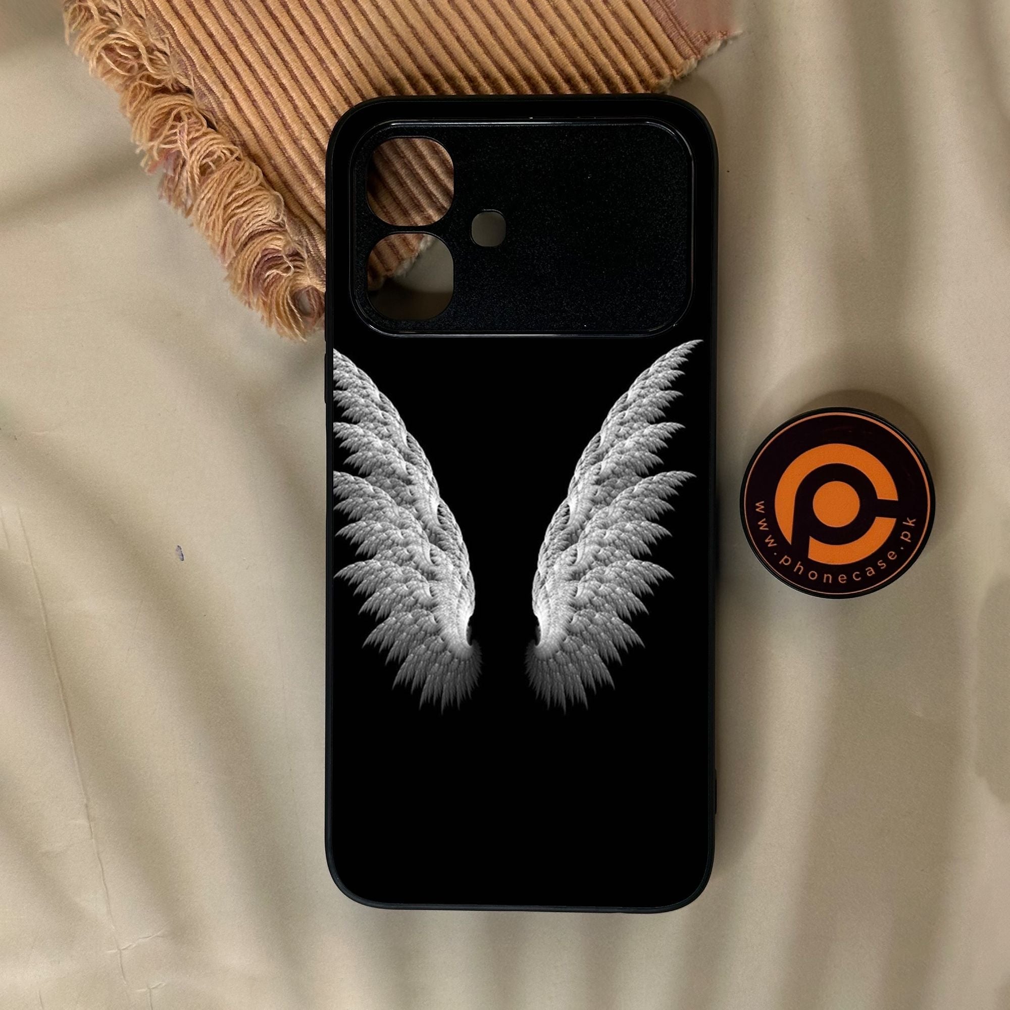 Infinix Smart 20 - Angel Wings Design 6 - Premium Metal Printed Soft Bumper Shock Proof Case