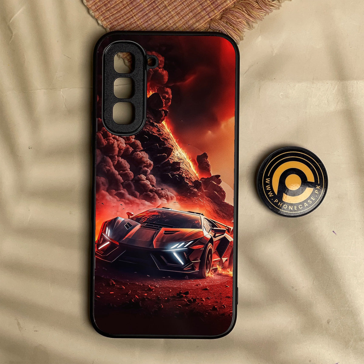 Infinix Hot 70 - Racing Design 7 - Premium Metal Printed Soft Bumper Shock Proof Case