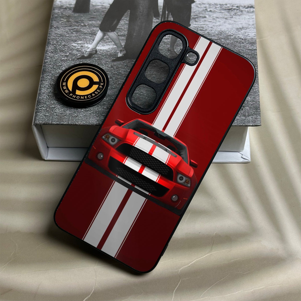 Infinix Hot 70 Pro - Muscle Racing Car - Premium Metal Printed Soft Bumper Shock Proof Case