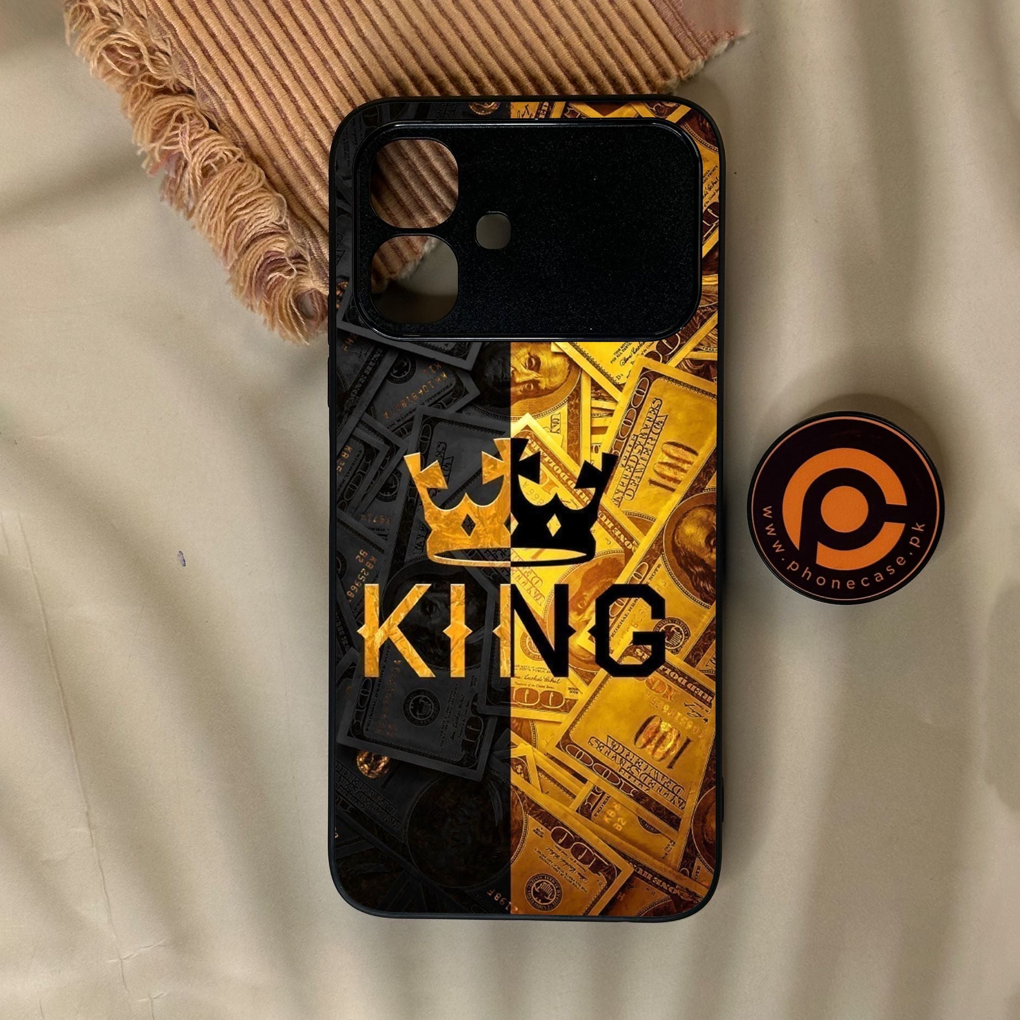 Infinix Smart 20 - King Design 9 - Premium Metal Printed Soft Bumper Shock Proof Case
