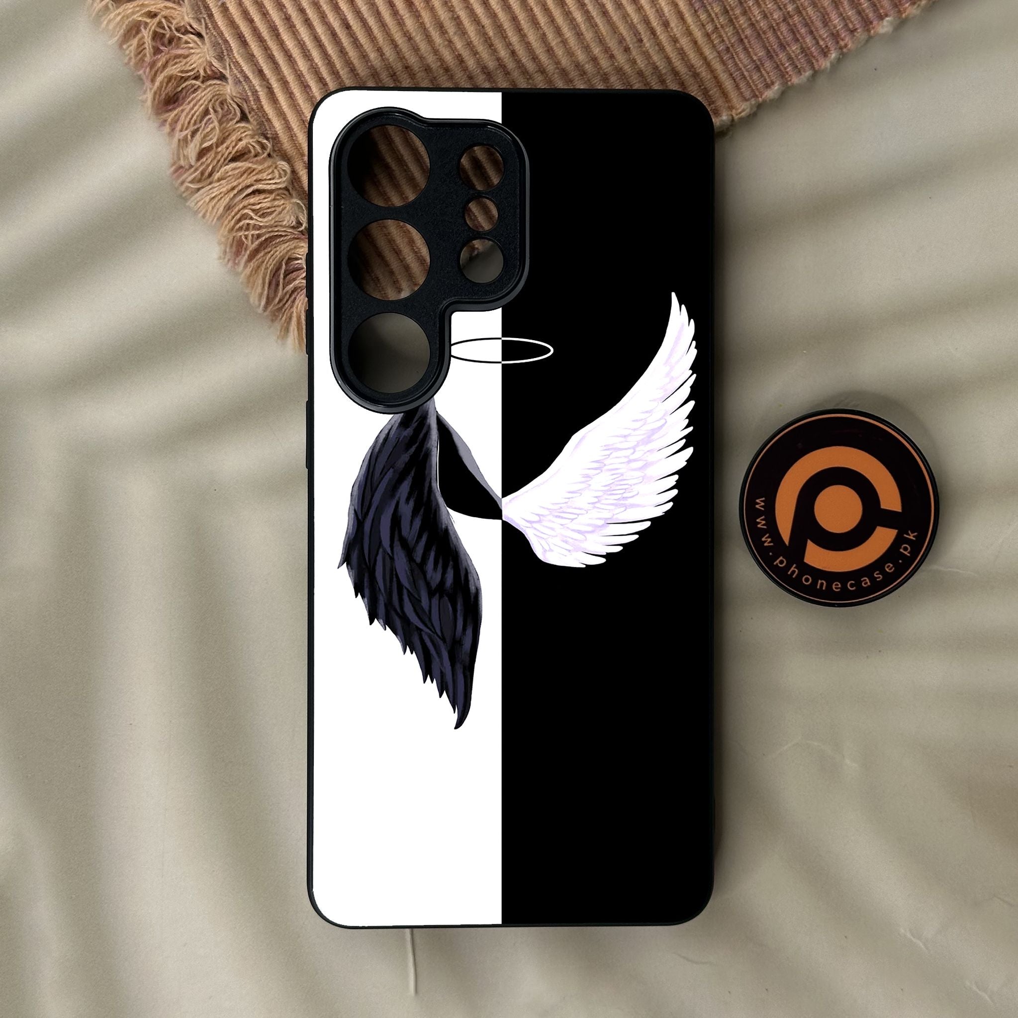 Galaxy S26 Ultra - Angel 2.0 Design 5 - Premium Metal Printed Soft Bumper Shock Proof Case