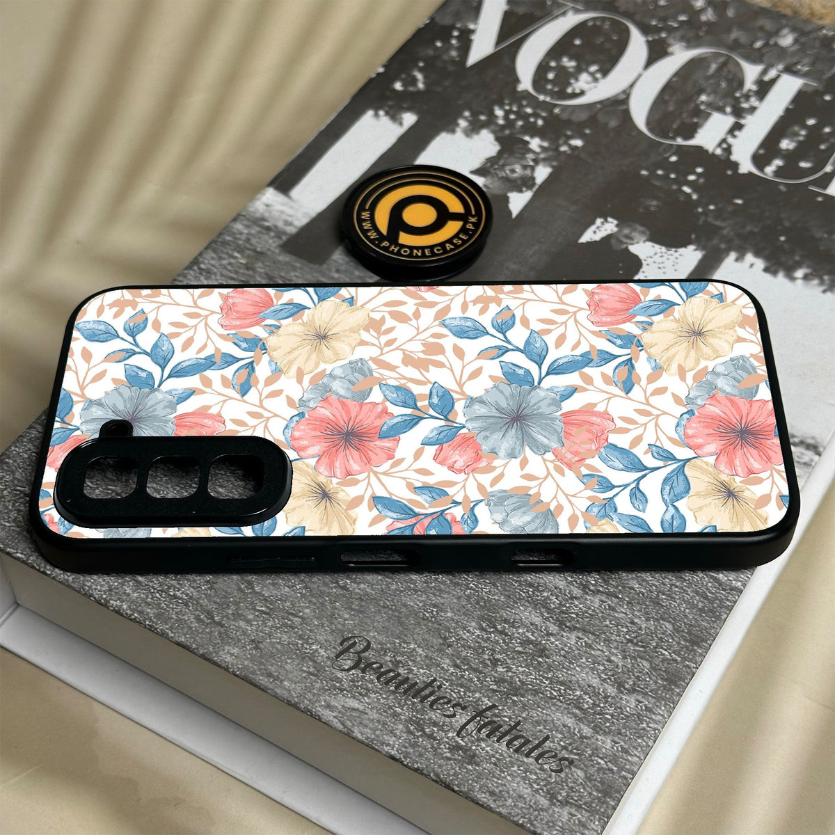 Infinix Hot 70 - Seamless Flower - Premium Metal Printed Soft Bumper Shock Proof Case