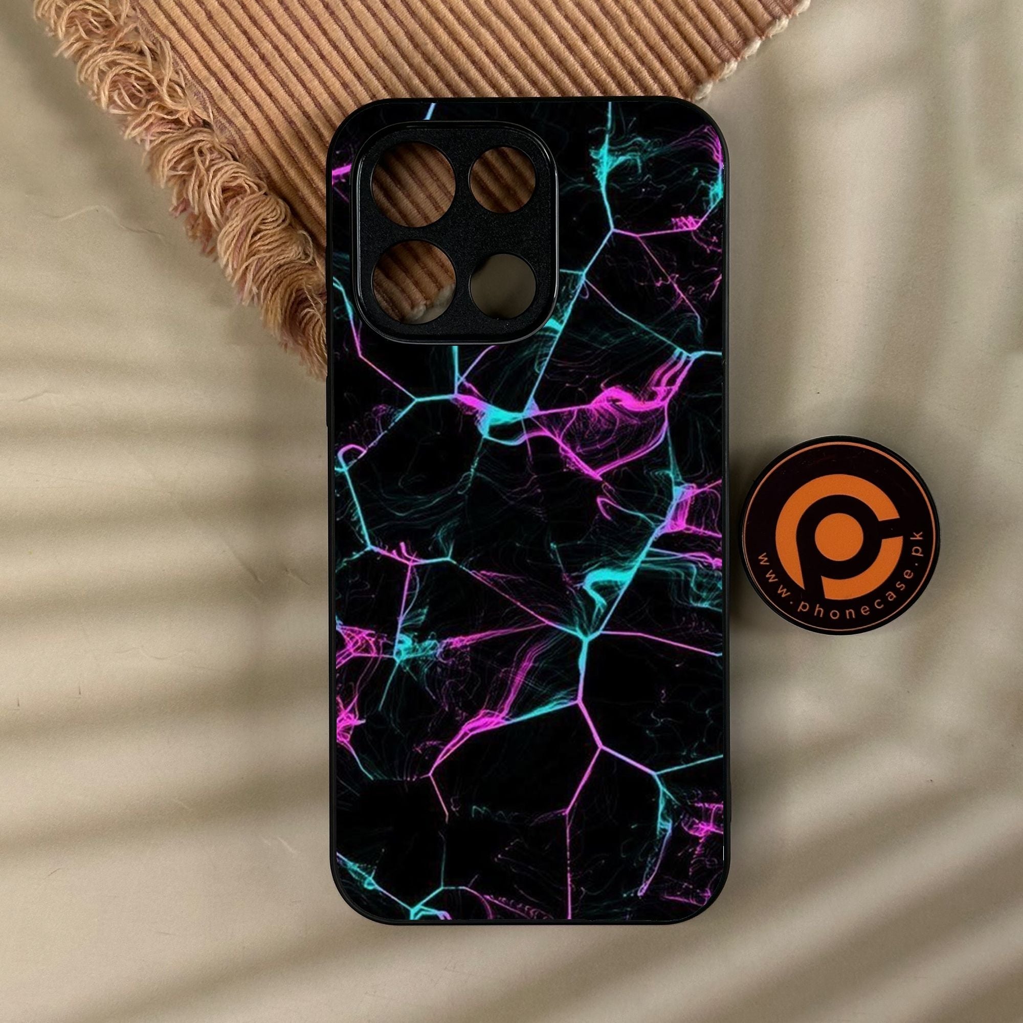OnePlus Turbo 6 - Black Marble Design 9 - Premium Metal Printed Soft Bumper Shock Proof Case