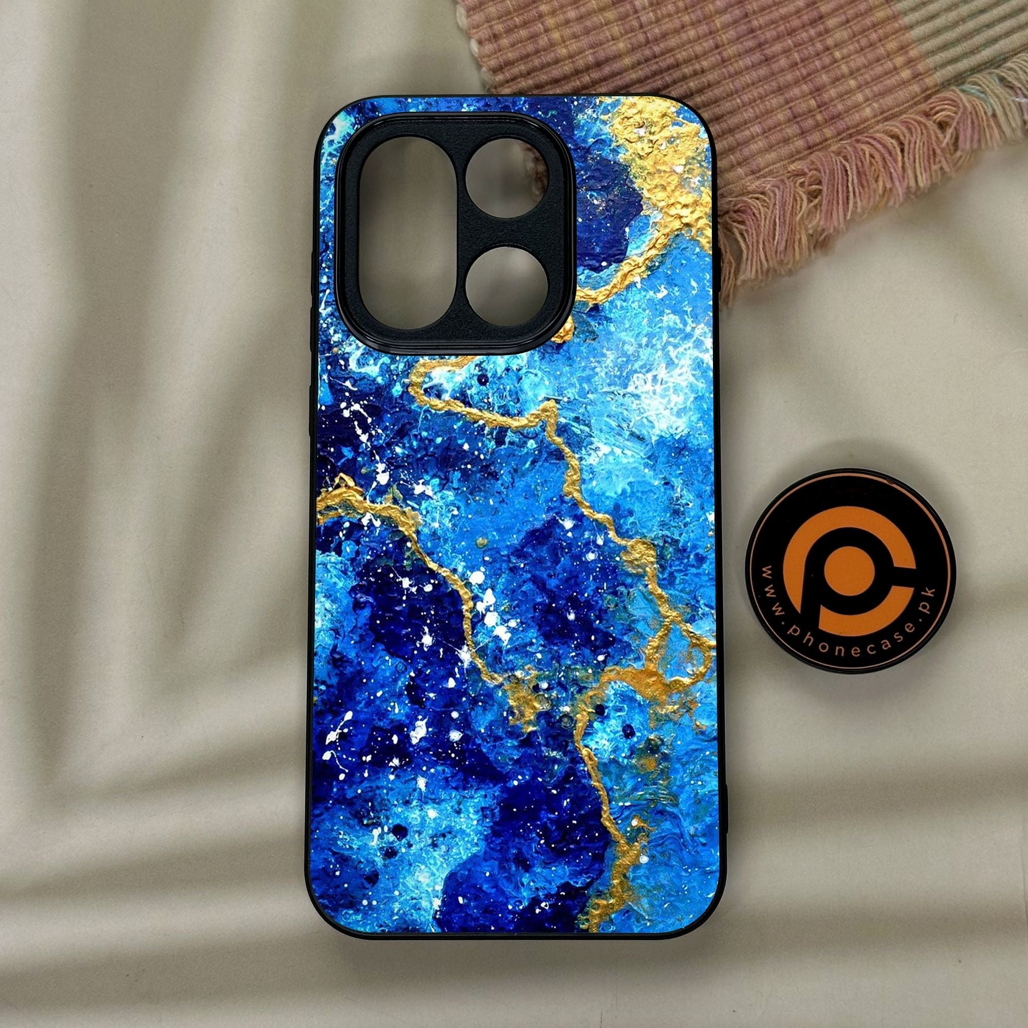 OnePlus 15 - Blue 2.0 Design 4 - Premium Metal Printed Soft Bumper Shock Proof Case