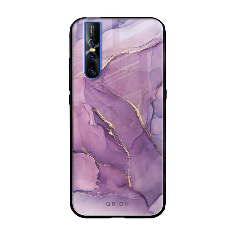 Purple Gold Marble Glossy Case for Vivo V15 Pro