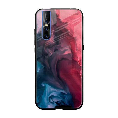 Blue & Red Smoke Glossy Case for Vivo V15 Pro