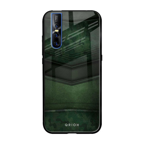 Green Leather Glossy Case for Vivo V15 Pro